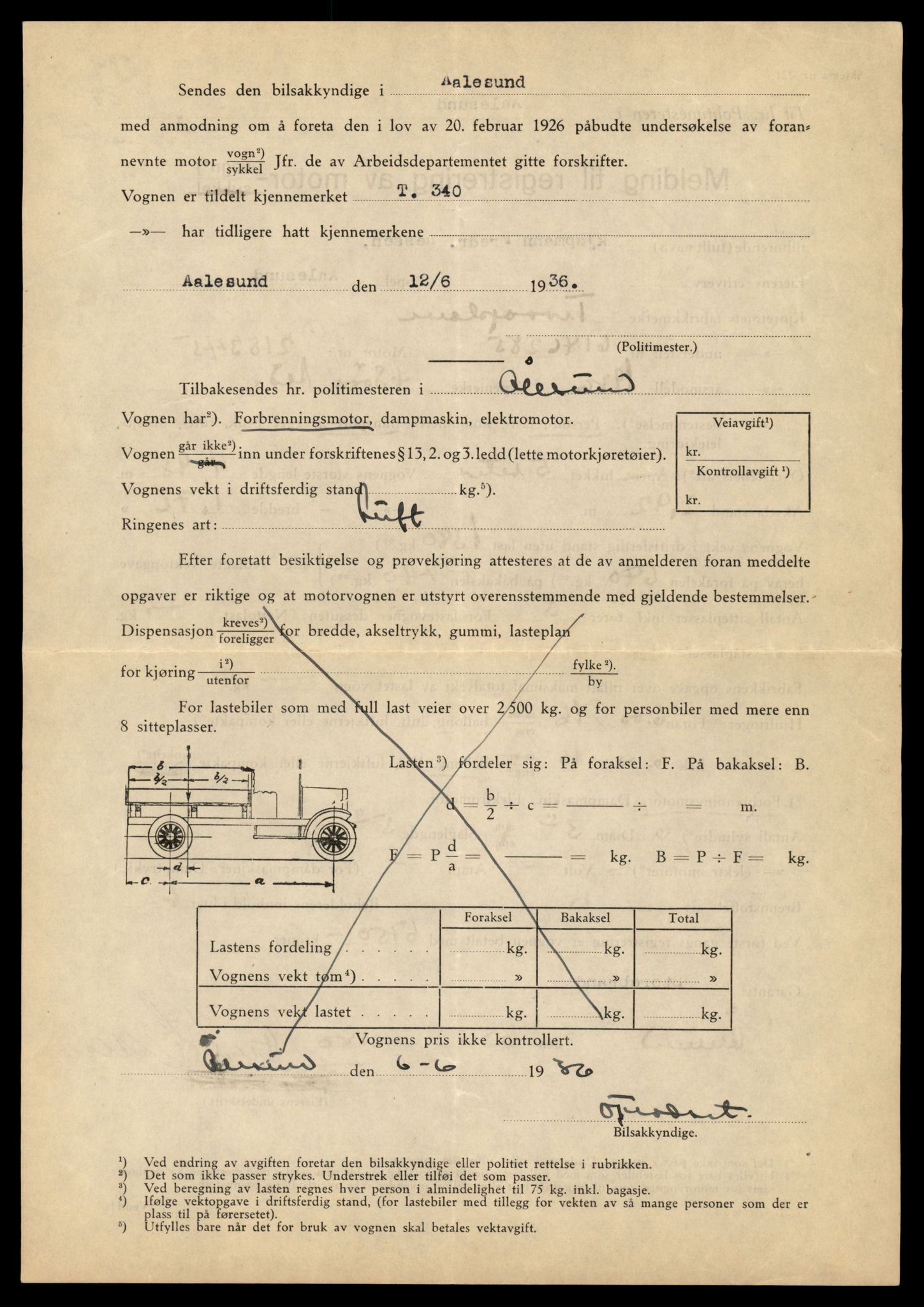 Møre og Romsdal vegkontor - Ålesund trafikkstasjon, SAT/A-4099/F/Fe/L0003: Registreringskort for kjøretøy T 232 - T 340, 1927-1998, p. 2341