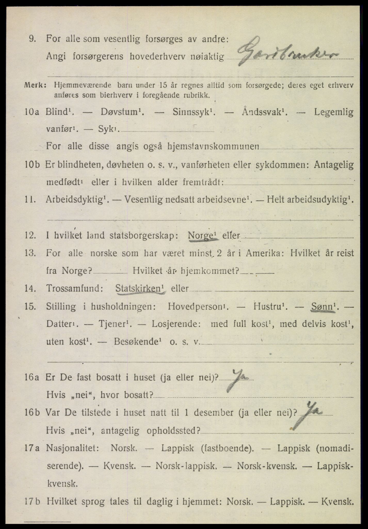 SAT, 1920 census for Vikna, 1920, p. 7724