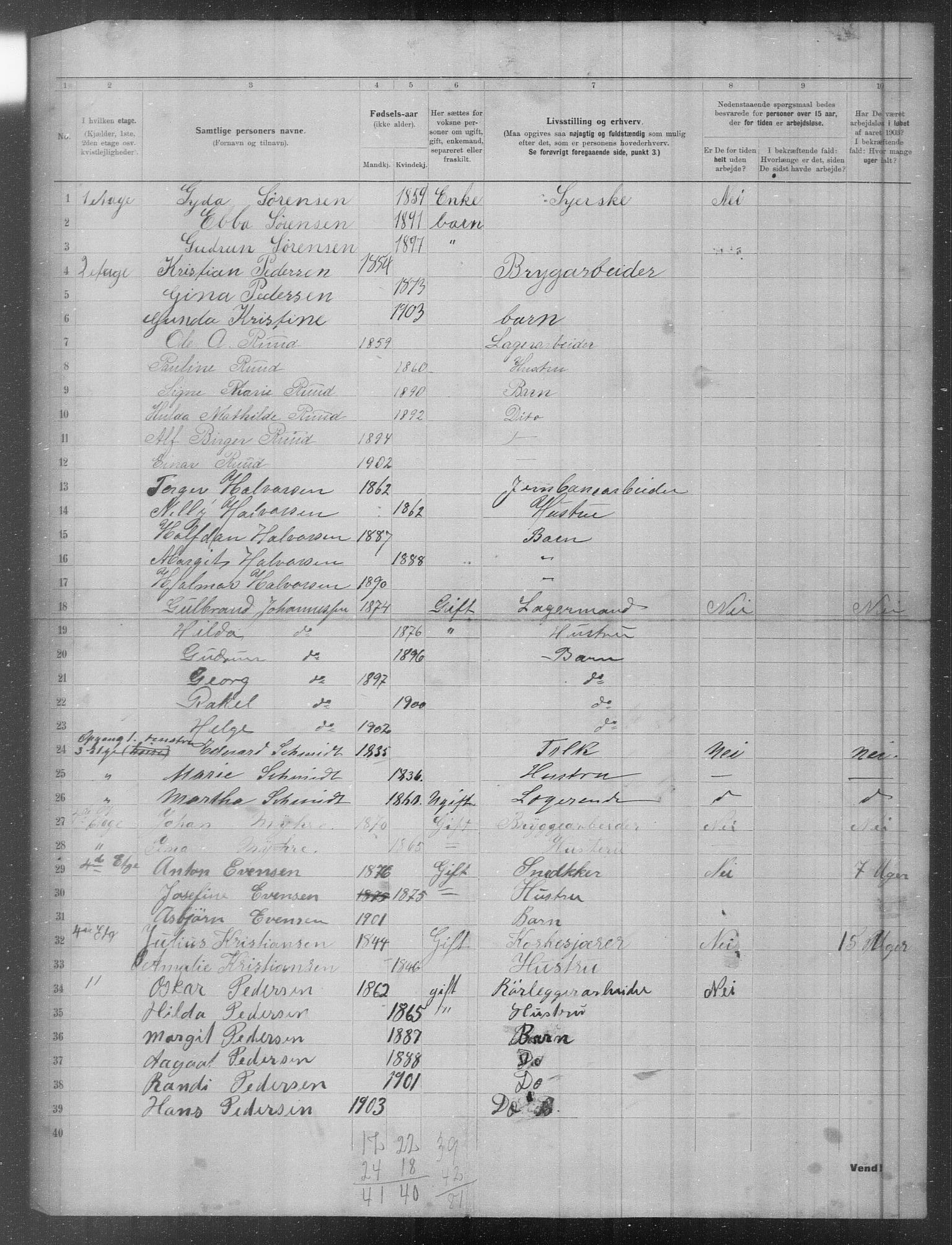 OBA, Municipal Census 1903 for Kristiania, 1903, p. 2746