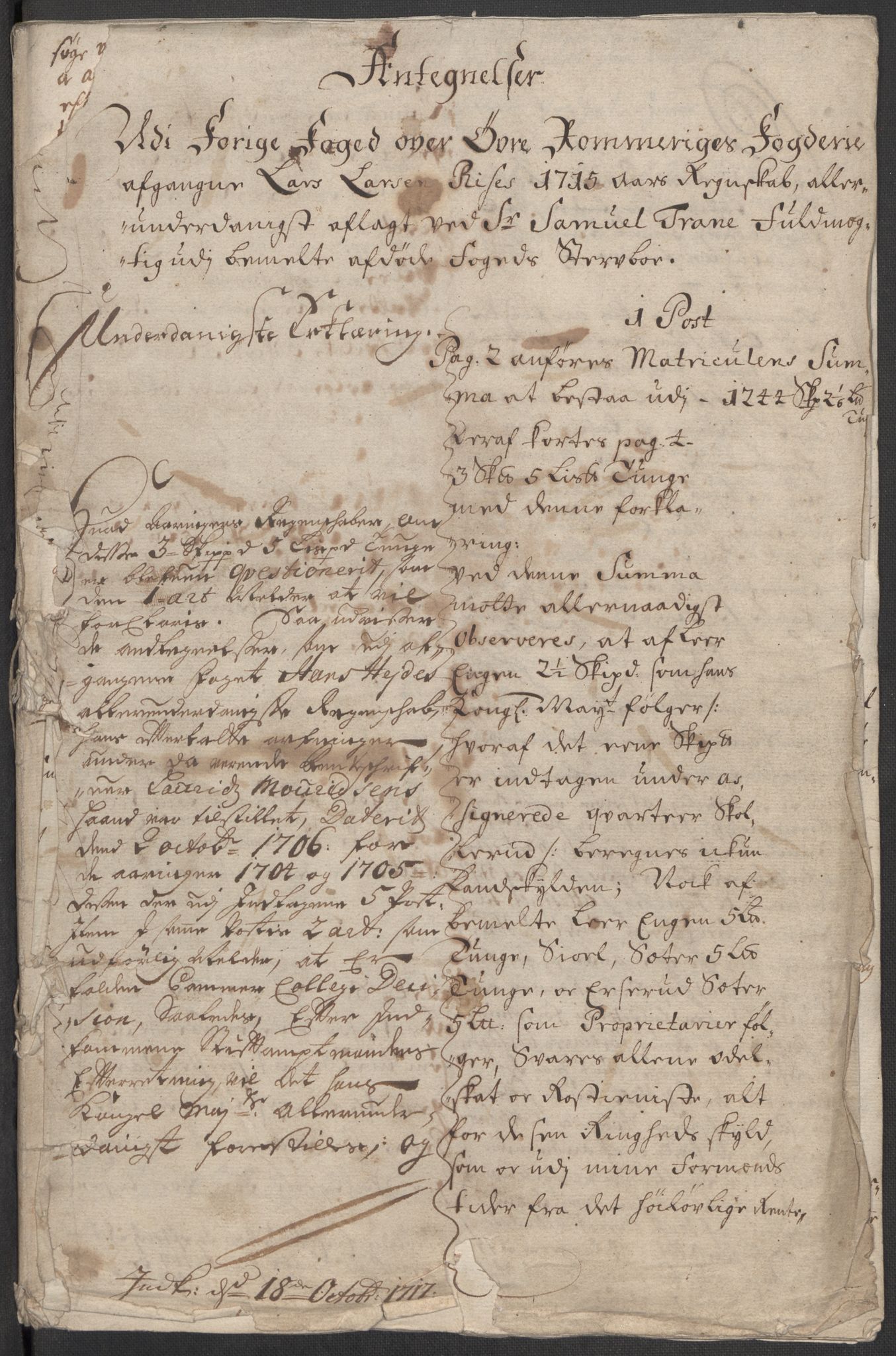 Rentekammeret inntil 1814, Reviderte regnskaper, Fogderegnskap, AV/RA-EA-4092/R12/L0724: Fogderegnskap Øvre Romerike, 1715, p. 177