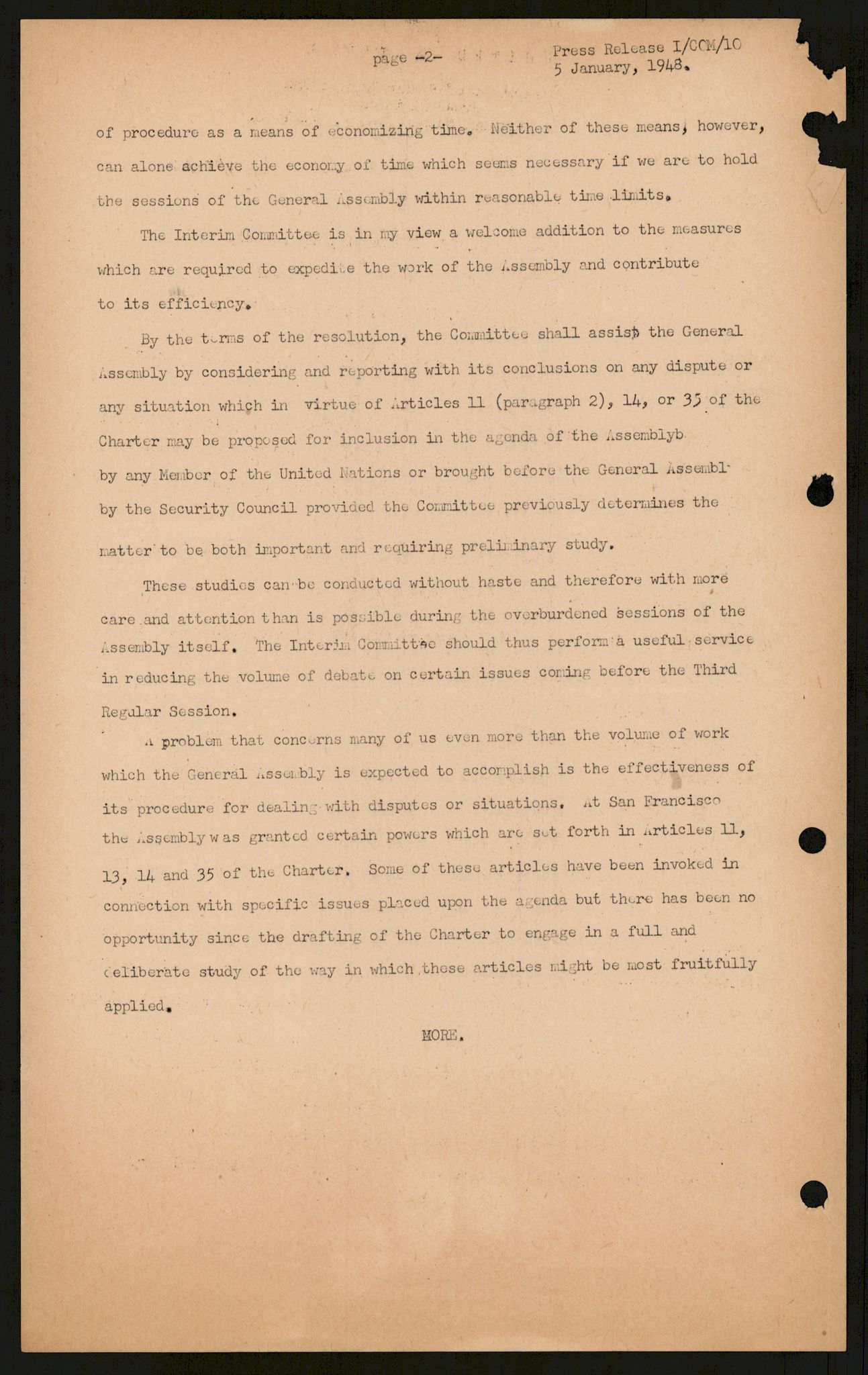 Lie, Trygve, AV/RA-PA-1407/D/L0025: Generalsekretærens papirer., 1948-1951, p. 19