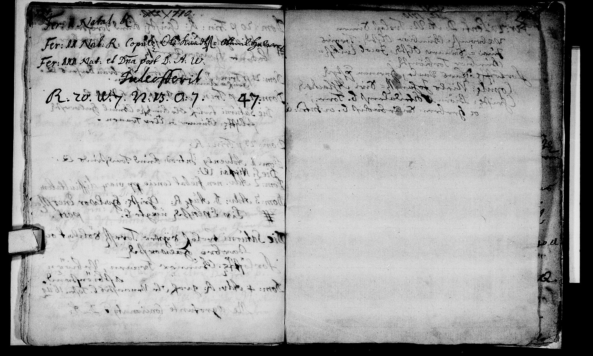 Rollag kirkebøker, AV/SAKO-A-240/F/Fa/L0001: Parish register (official) no. I 1, 1708-1712, p. 174-175