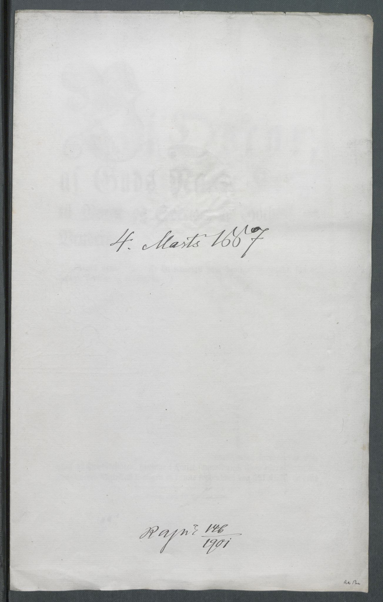 Riksarkivets diplomsamling, AV/RA-EA-5965/F02/L0171: Dokumenter, 1667-1670, p. 8