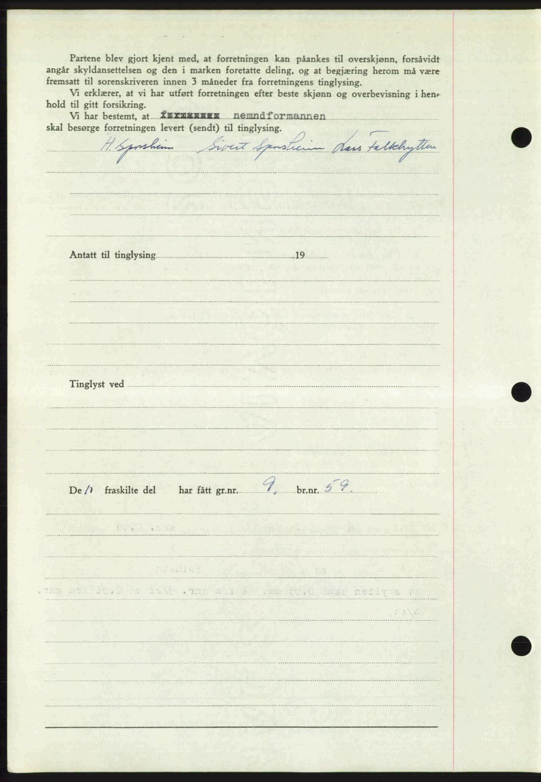 Romsdal sorenskriveri, AV/SAT-A-4149/1/2/2C: Mortgage book no. A30, 1949-1949, Diary no: : 1931/1949