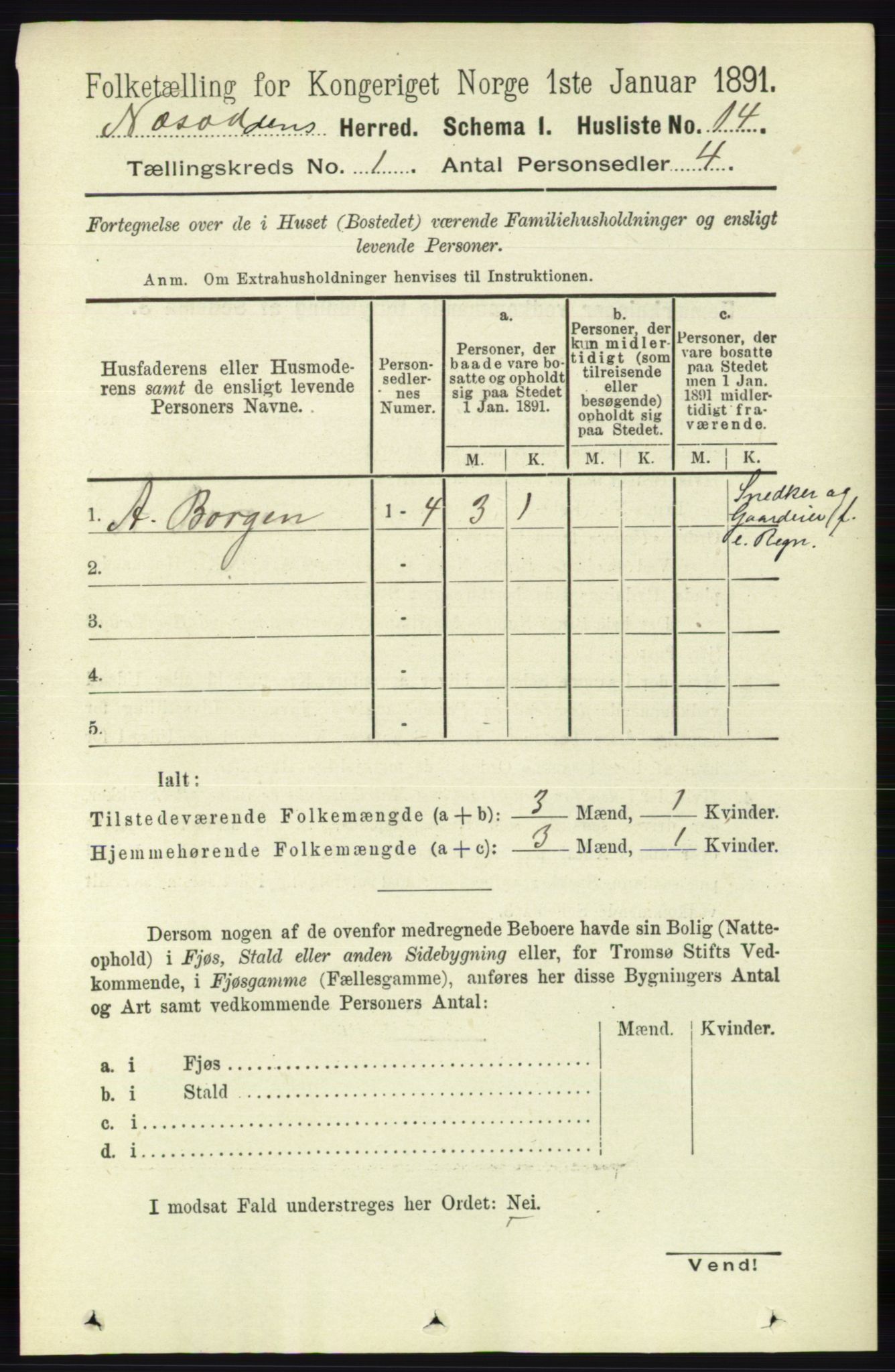 RA, 1891 census for 0216 Nesodden, 1891, p. 30