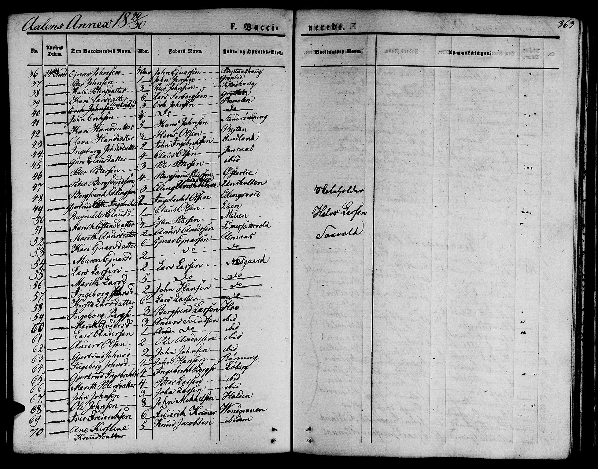 Ministerialprotokoller, klokkerbøker og fødselsregistre - Sør-Trøndelag, SAT/A-1456/685/L0962: Parish register (official) no. 685A05 /3, 1829-1845, p. 363