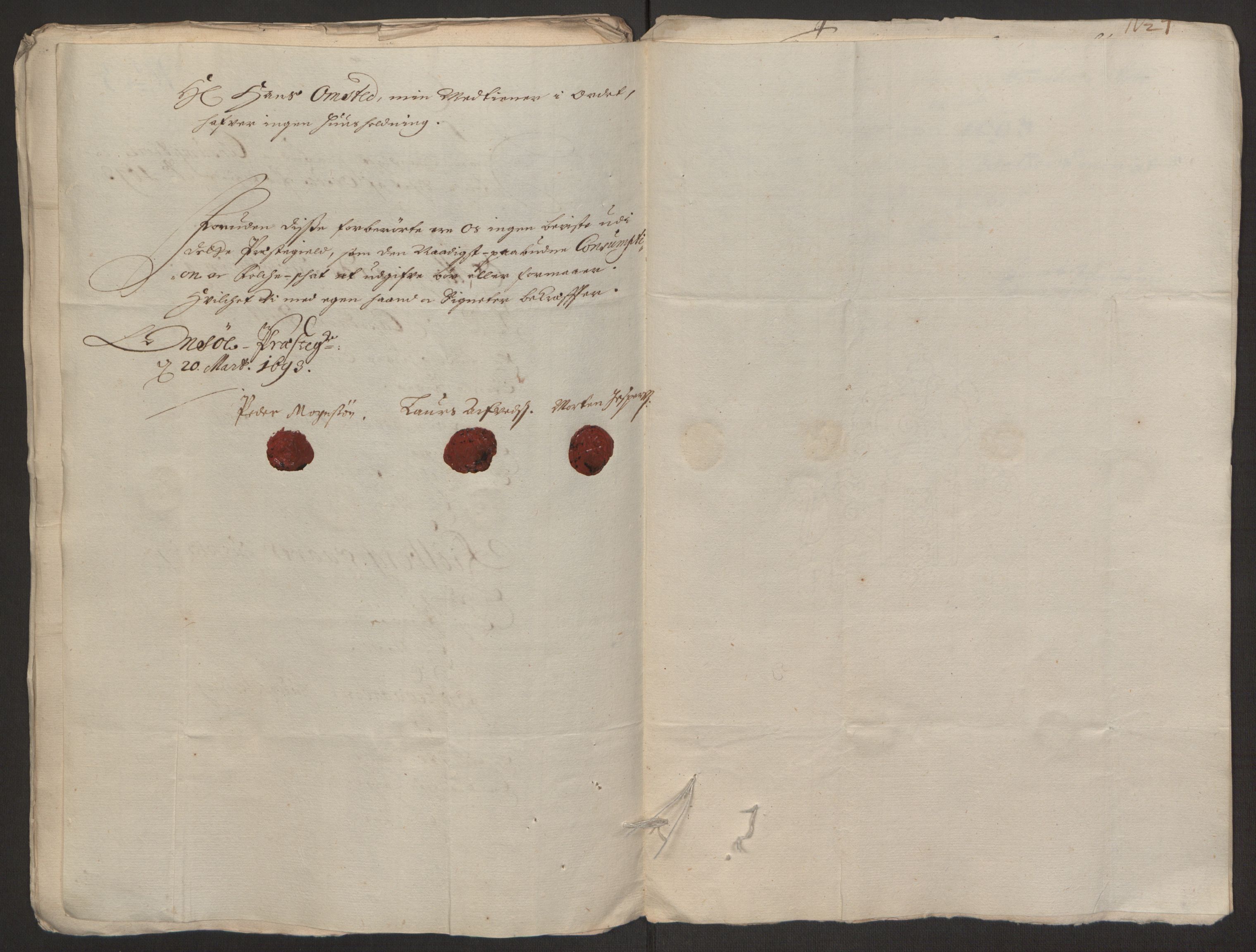 Rentekammeret inntil 1814, Reviderte regnskaper, Fogderegnskap, AV/RA-EA-4092/R03/L0120: Fogderegnskap Onsøy, Tune, Veme og Åbygge fogderi, 1692-1693, p. 379