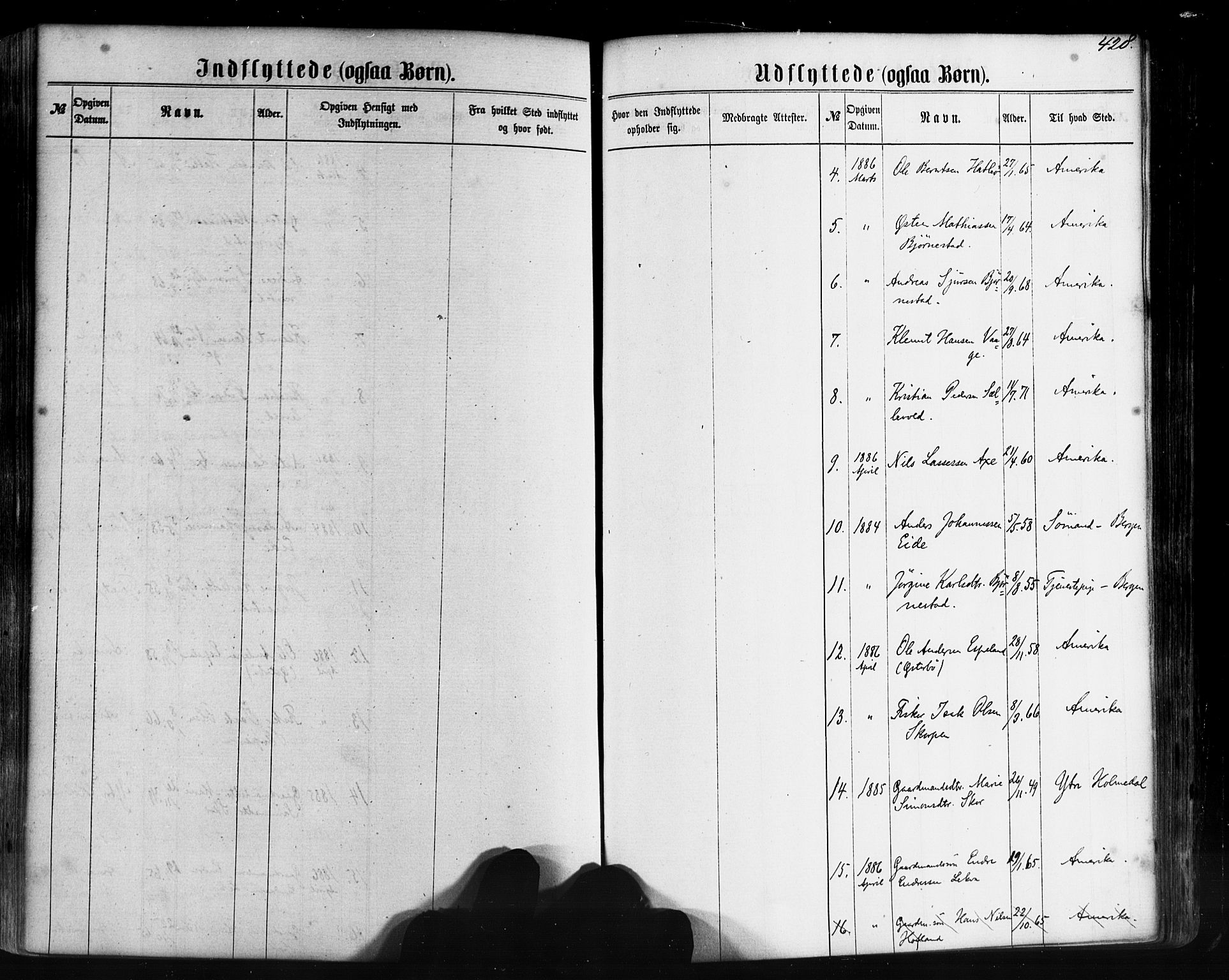 Hyllestad sokneprestembete, SAB/A-80401: Parish register (official) no. A 1, 1861-1886, p. 428