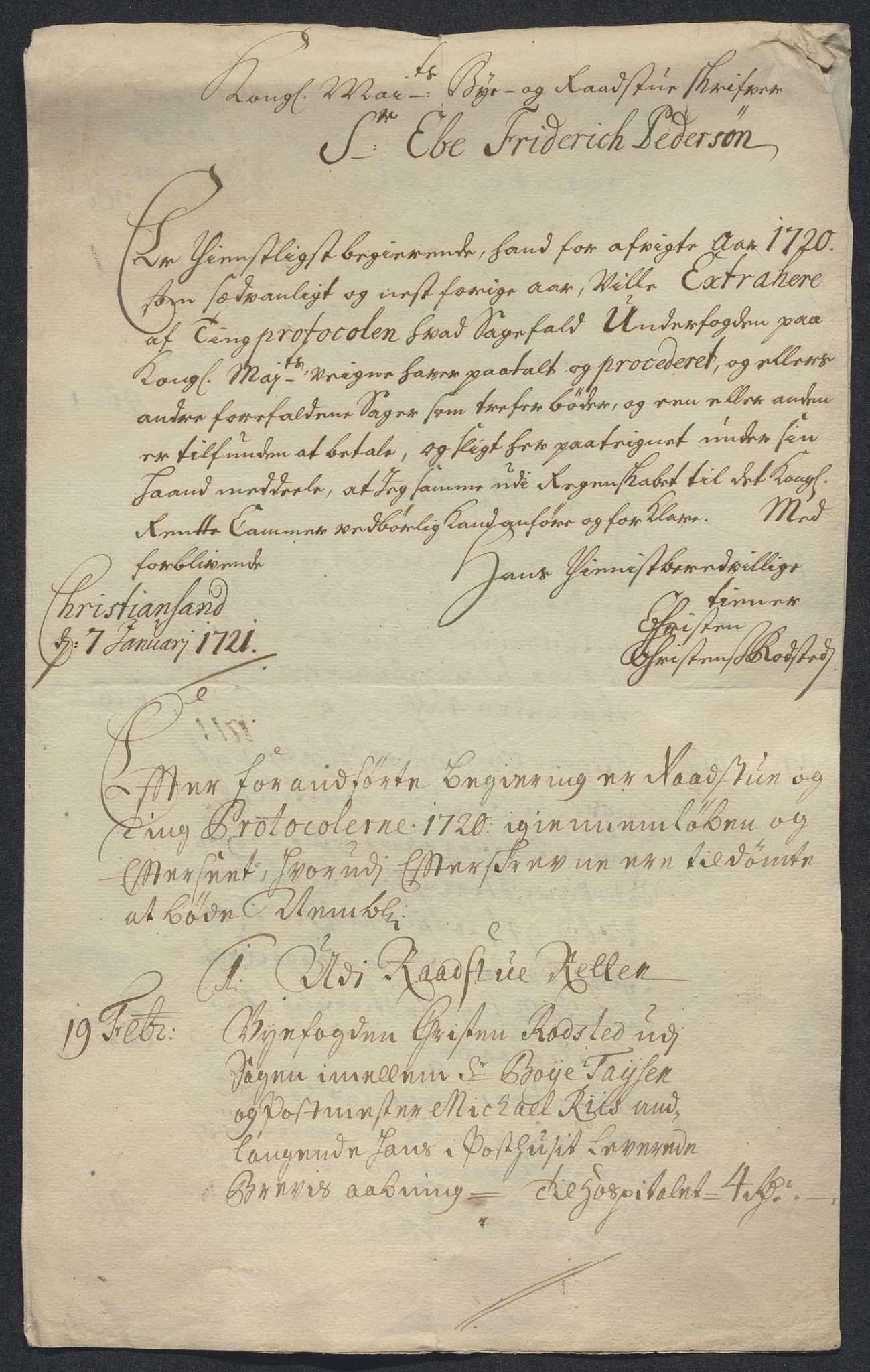 Rentekammeret inntil 1814, Reviderte regnskaper, Byregnskaper, AV/RA-EA-4066/R/Rm/L0286: [M19] Sikt og sakefall, 1719-1727, p. 51