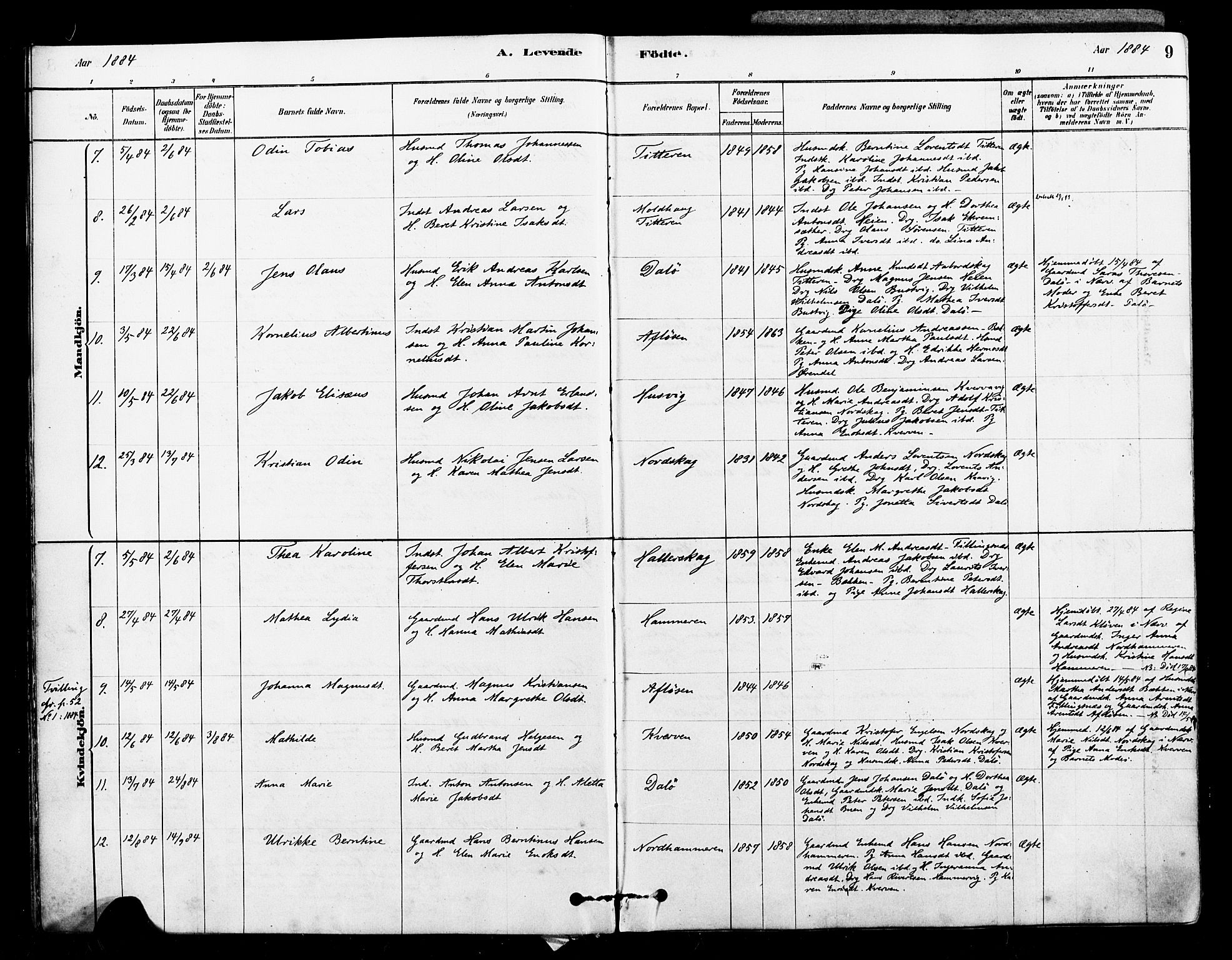 Ministerialprotokoller, klokkerbøker og fødselsregistre - Sør-Trøndelag, SAT/A-1456/641/L0595: Parish register (official) no. 641A01, 1882-1897, p. 9