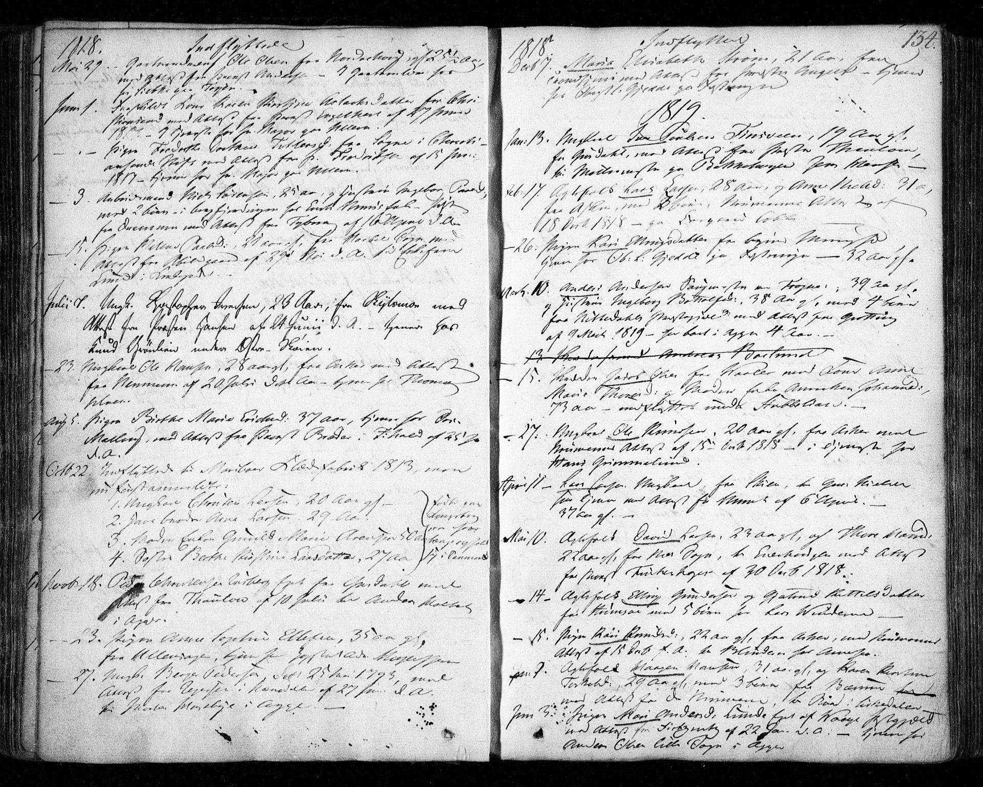 Aker prestekontor kirkebøker, AV/SAO-A-10861/F/L0011: Parish register (official) no. 11, 1810-1819, p. 134