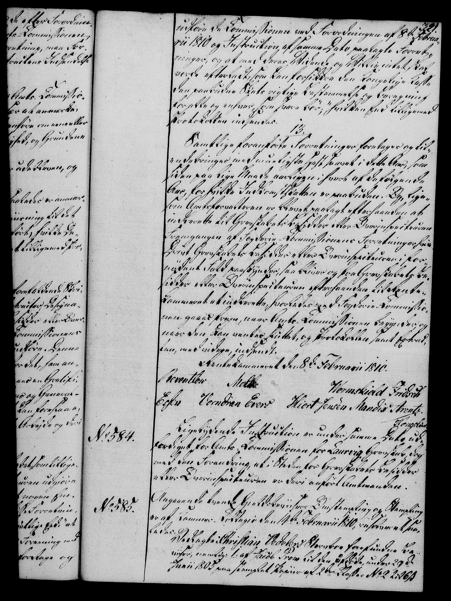 Rentekammeret, Kammerkanselliet, AV/RA-EA-3111/G/Gg/Gga/L0019: Norsk ekspedisjonsprotokoll med register (merket RK 53.19), 1807-1810, p. 321