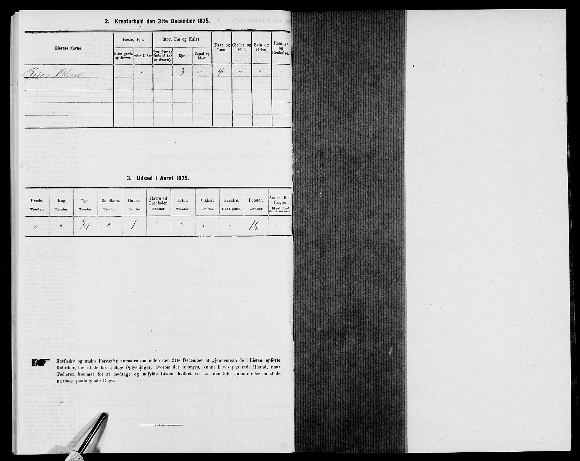 SAK, 1875 census for 1028P Nord-Audnedal, 1875, p. 744