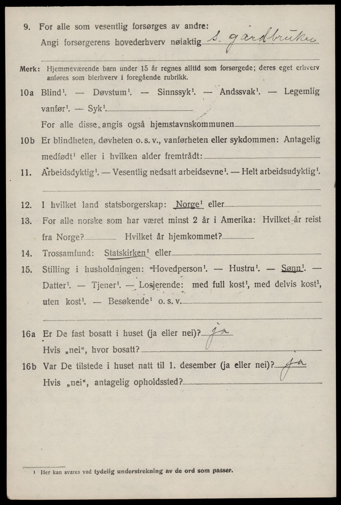 SAST, 1920 census for Skåre, 1920, p. 8205