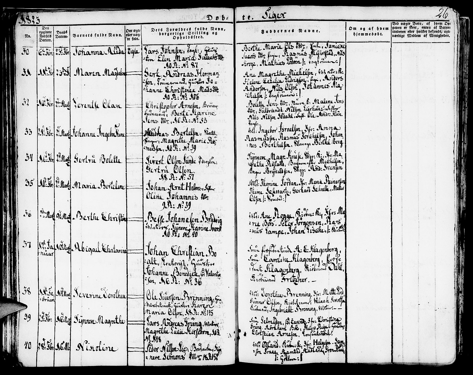 Domkirken sokneprestembete, AV/SAB-A-74801/H/Haa/L0012: Parish register (official) no. A 12, 1821-1840, p. 26