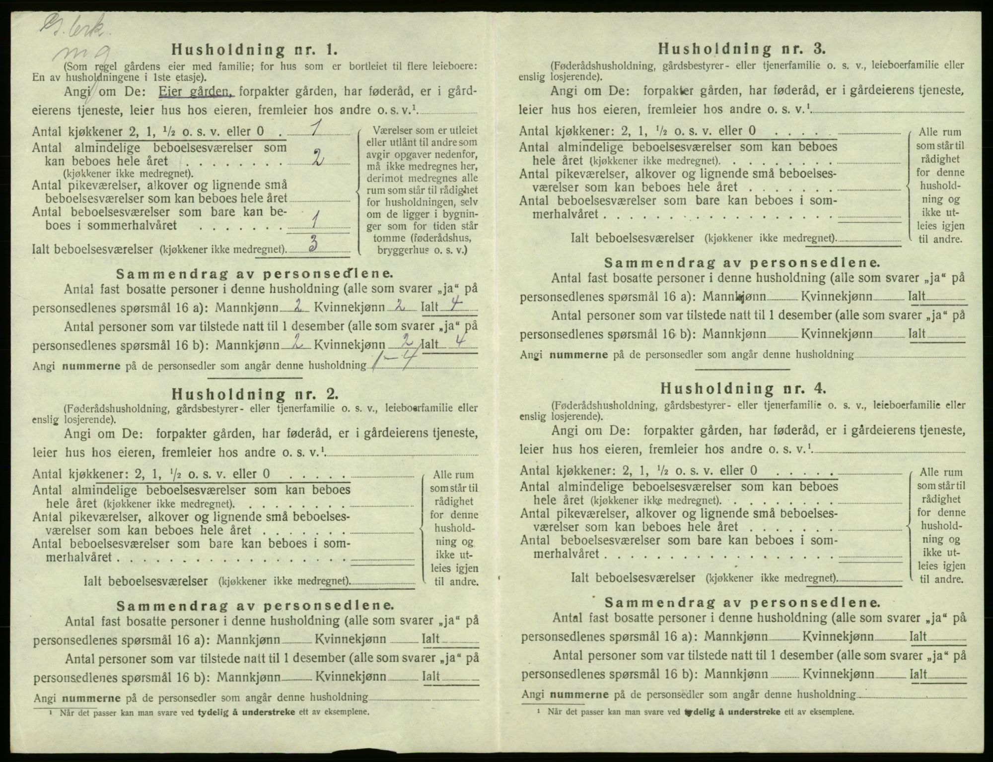 SAB, 1920 census for Bremnes, 1920, p. 363