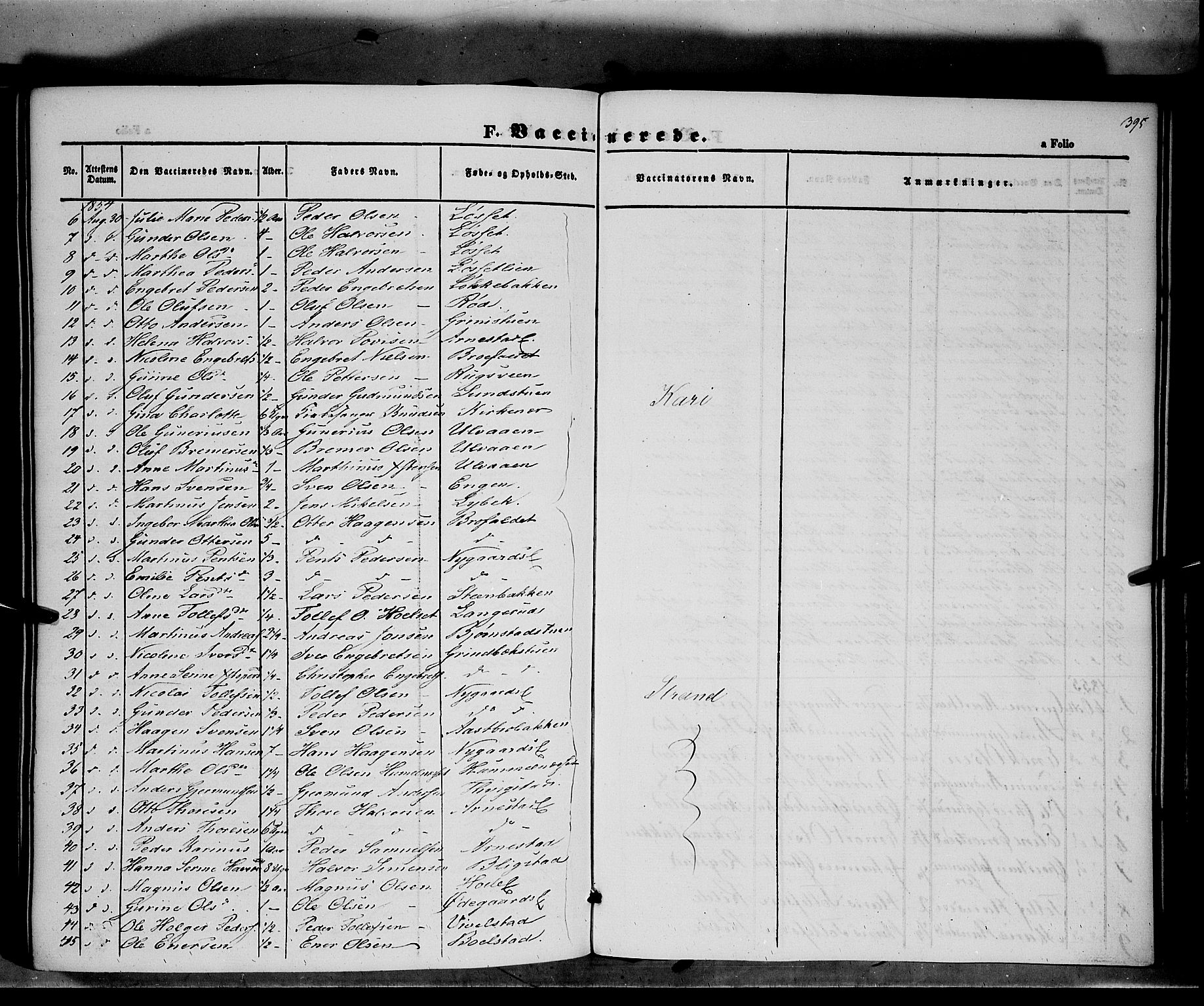 Åmot prestekontor, Hedmark, AV/SAH-PREST-056/H/Ha/Haa/L0006: Parish register (official) no. 6, 1842-1861, p. 395