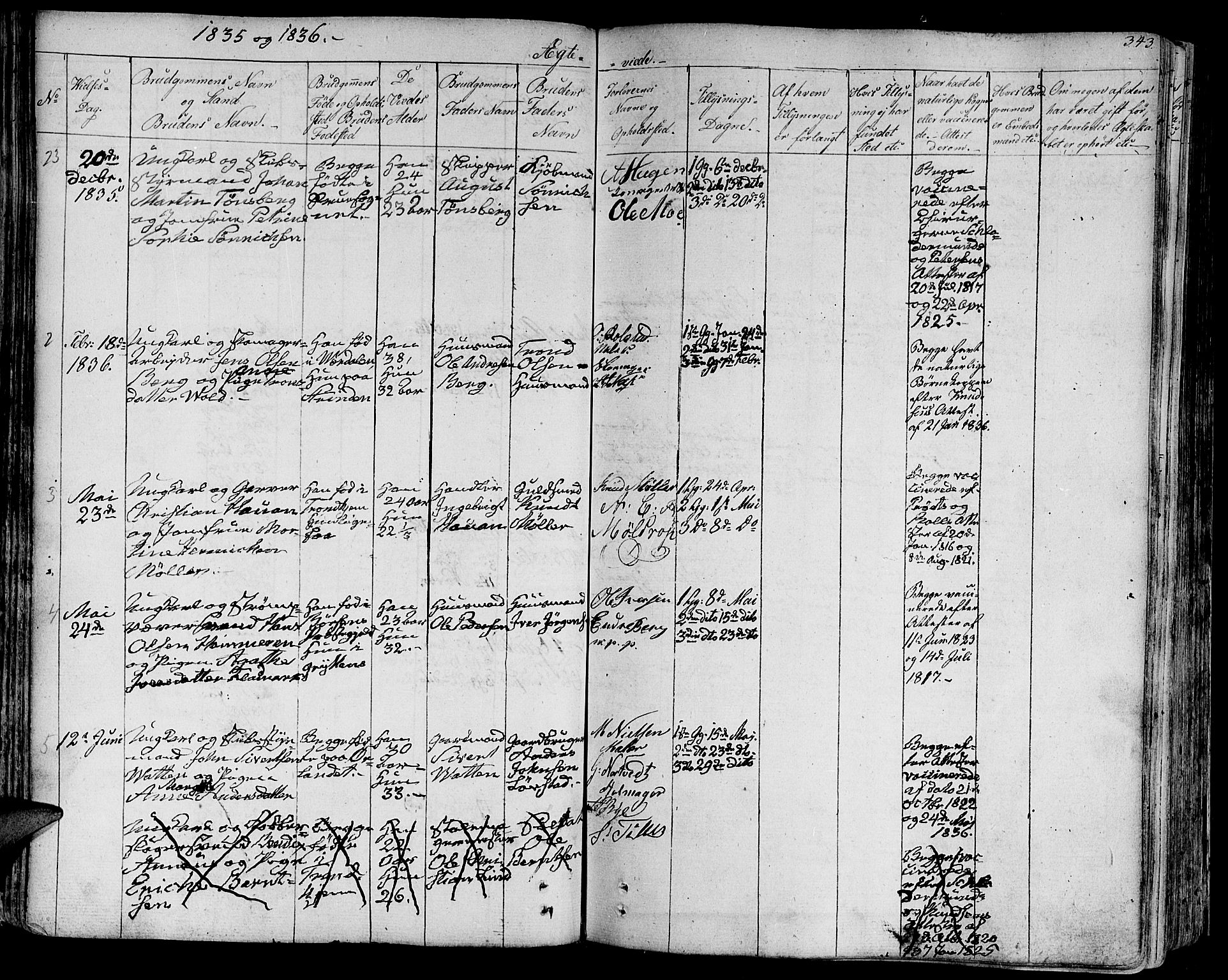 Ministerialprotokoller, klokkerbøker og fødselsregistre - Sør-Trøndelag, SAT/A-1456/602/L0109: Parish register (official) no. 602A07, 1821-1840, p. 343