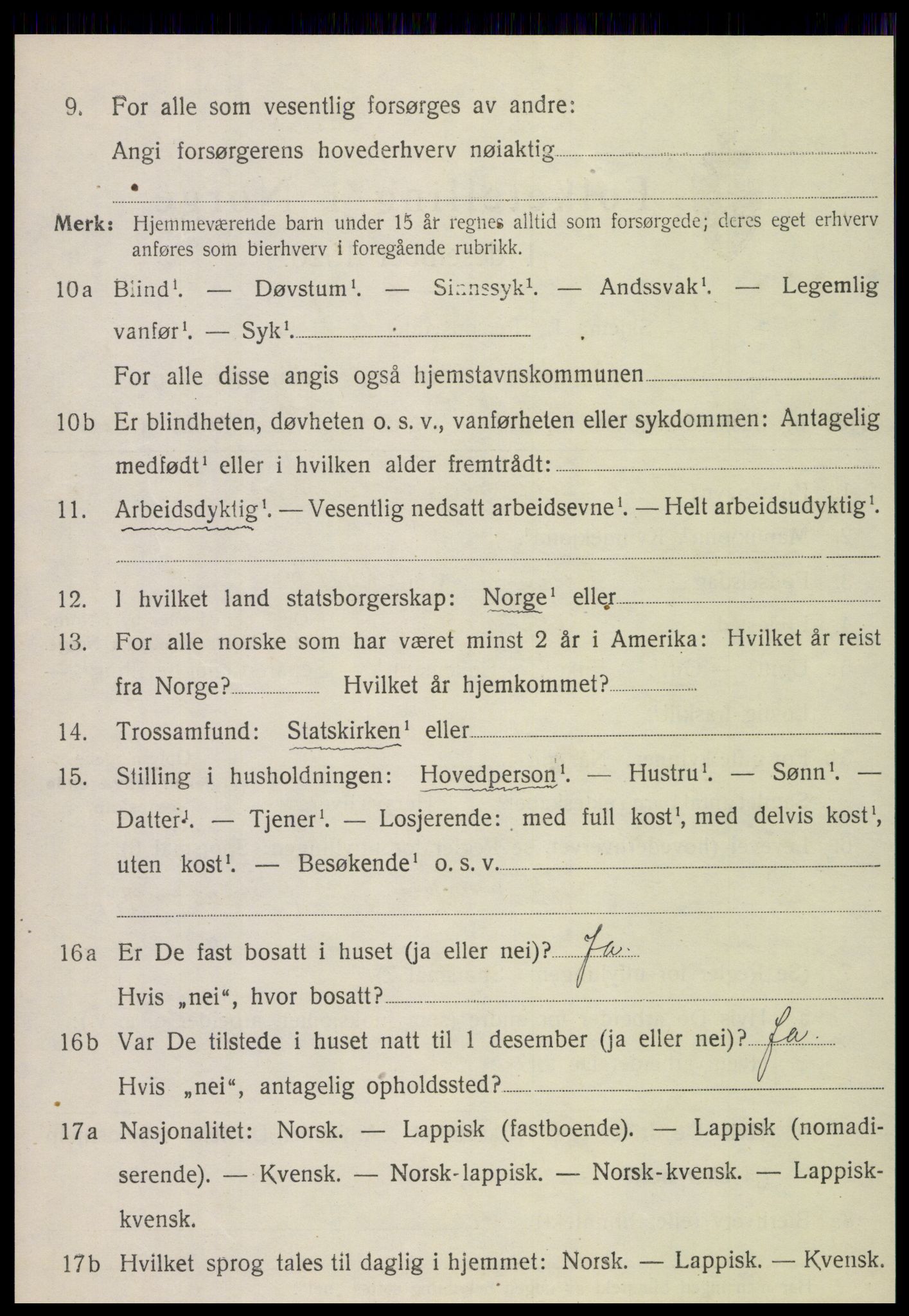 SAT, 1920 census for Brønnøy, 1920, p. 2559