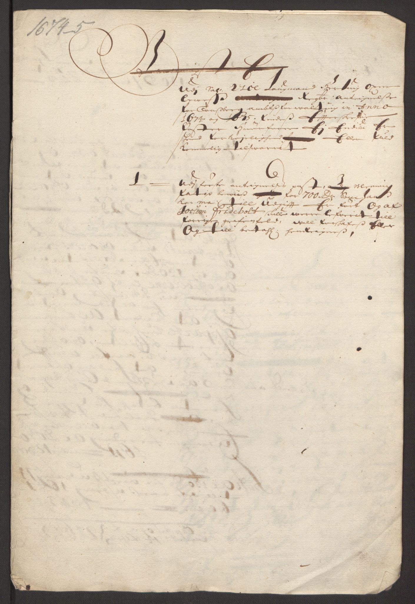 Rentekammeret inntil 1814, Reviderte regnskaper, Fogderegnskap, AV/RA-EA-4092/R32/L1844: Fogderegnskap Jarlsberg grevskap, 1674-1675, p. 258