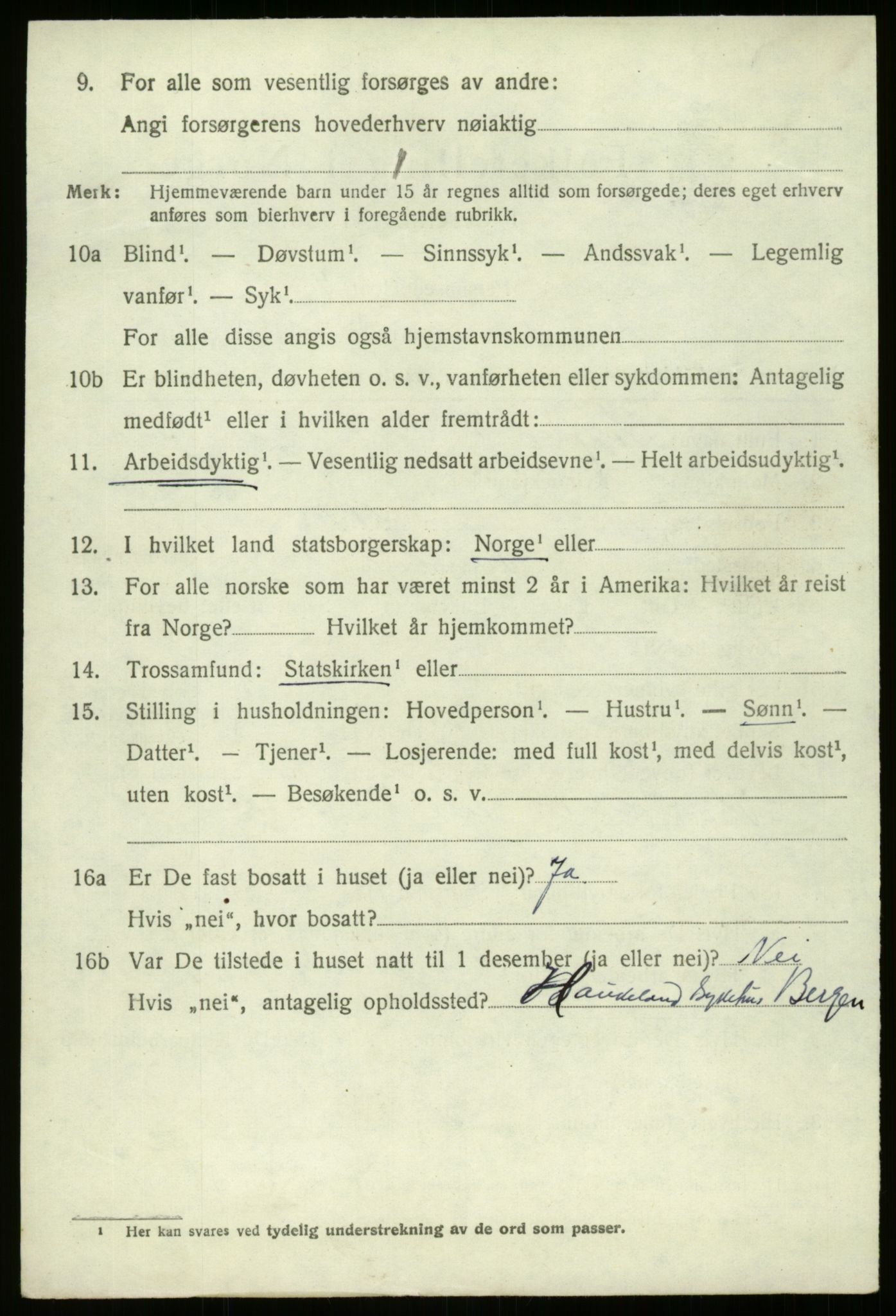 SAB, 1920 census for Bremanger, 1920, p. 6743