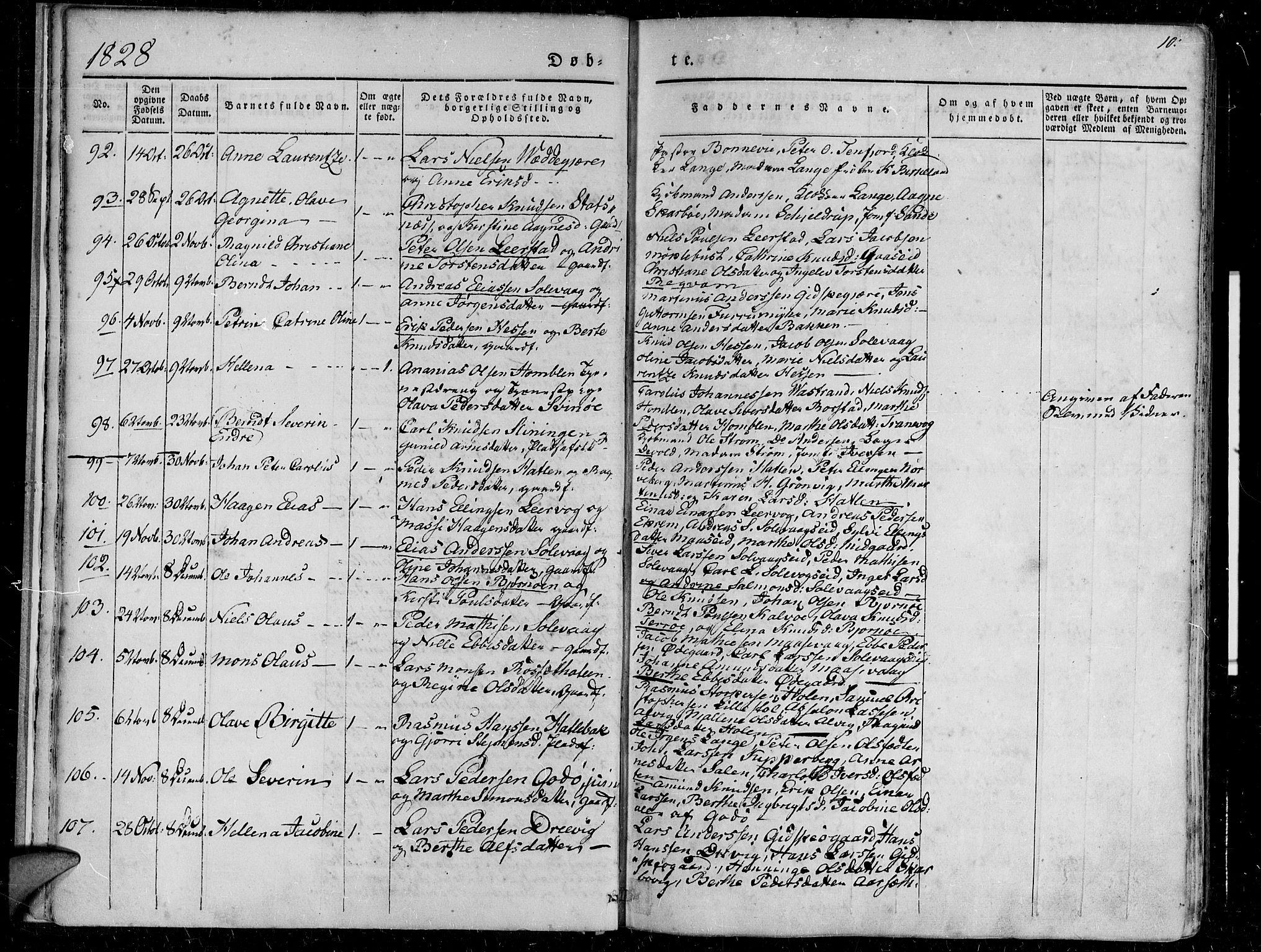 Ministerialprotokoller, klokkerbøker og fødselsregistre - Møre og Romsdal, AV/SAT-A-1454/528/L0395: Parish register (official) no. 528A06, 1828-1839, p. 10