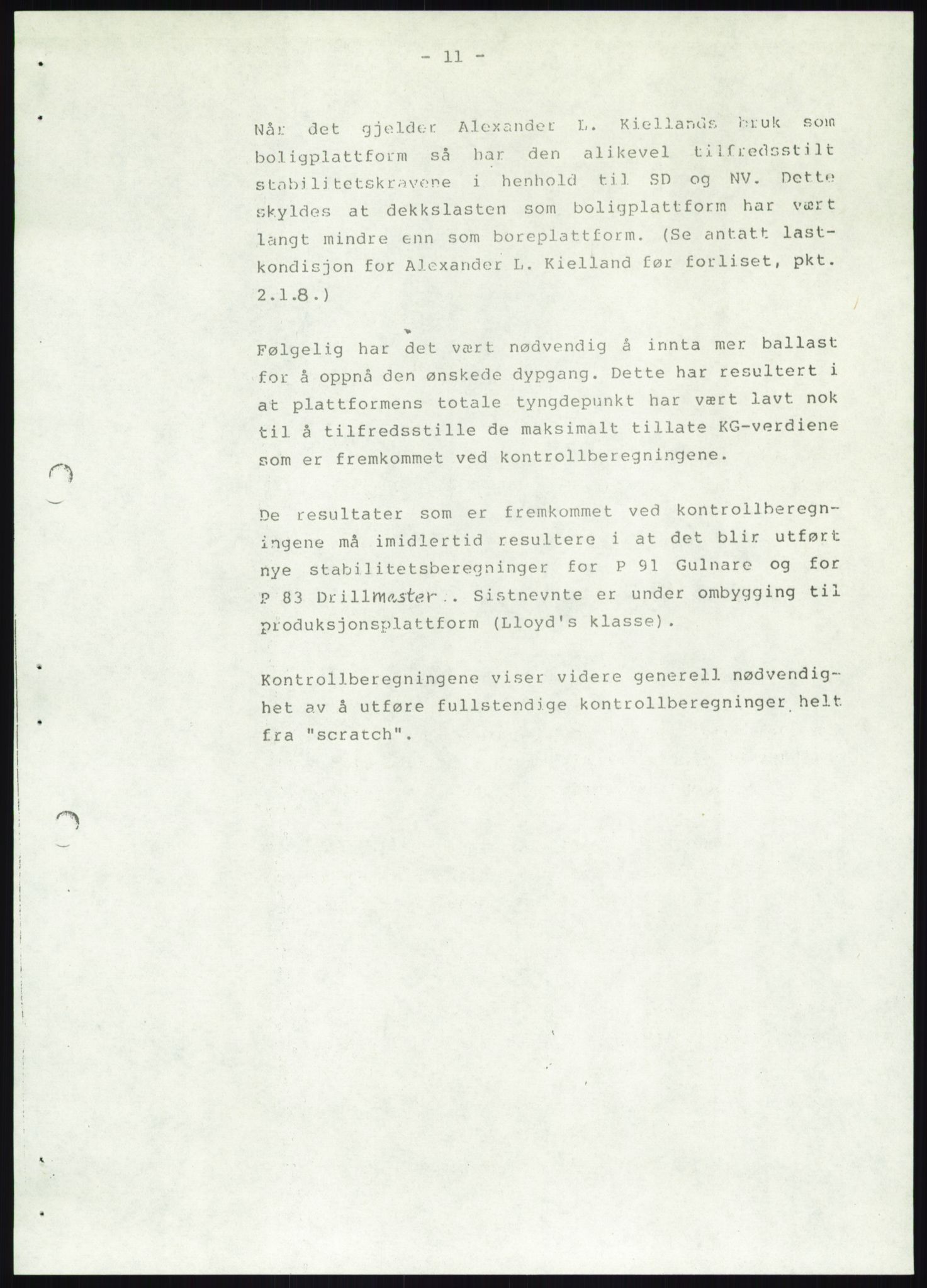 Justisdepartementet, Granskningskommisjonen ved Alexander Kielland-ulykken 27.3.1980, AV/RA-S-1165/D/L0019: S Værforhold (Doku.liste + S1-S5 av 5)/ T (T1-T2)/ U Stabilitet (Doku.liste + U1-U5 av 5), 1980-1981, p. 823