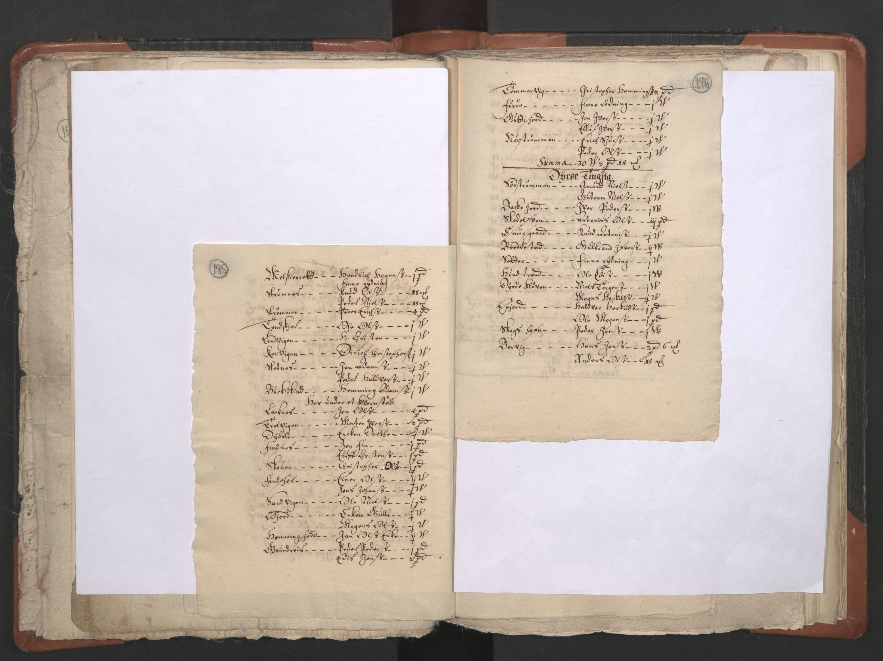 RA, Vicar's Census 1664-1666, no. 36: Lofoten and Vesterålen deanery, Senja deanery and Troms deanery, 1664-1666, p. 175-176