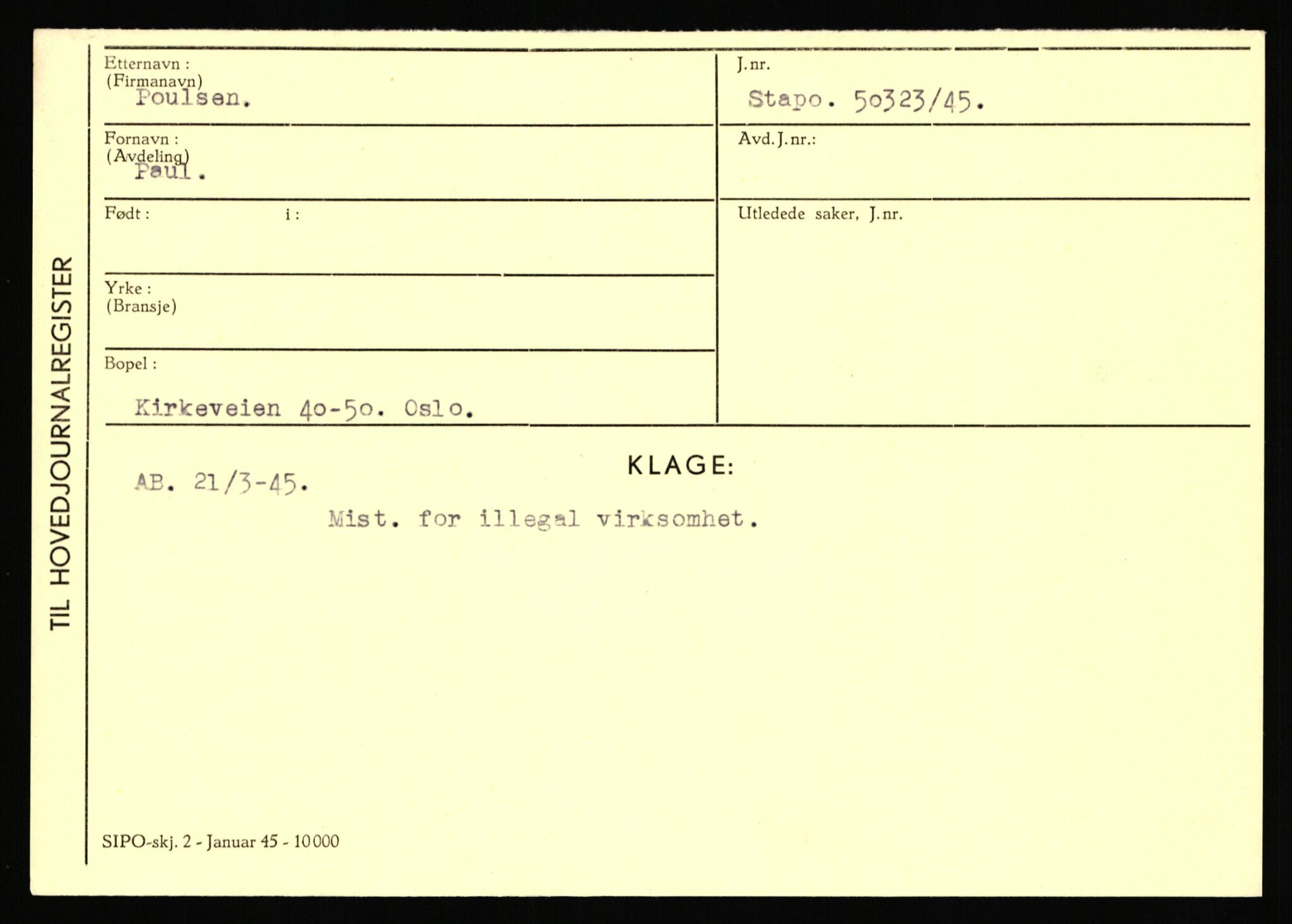 Statspolitiet - Hovedkontoret / Osloavdelingen, AV/RA-S-1329/C/Ca/L0012: Oanæs - Quistgaard	, 1943-1945, p. 4727