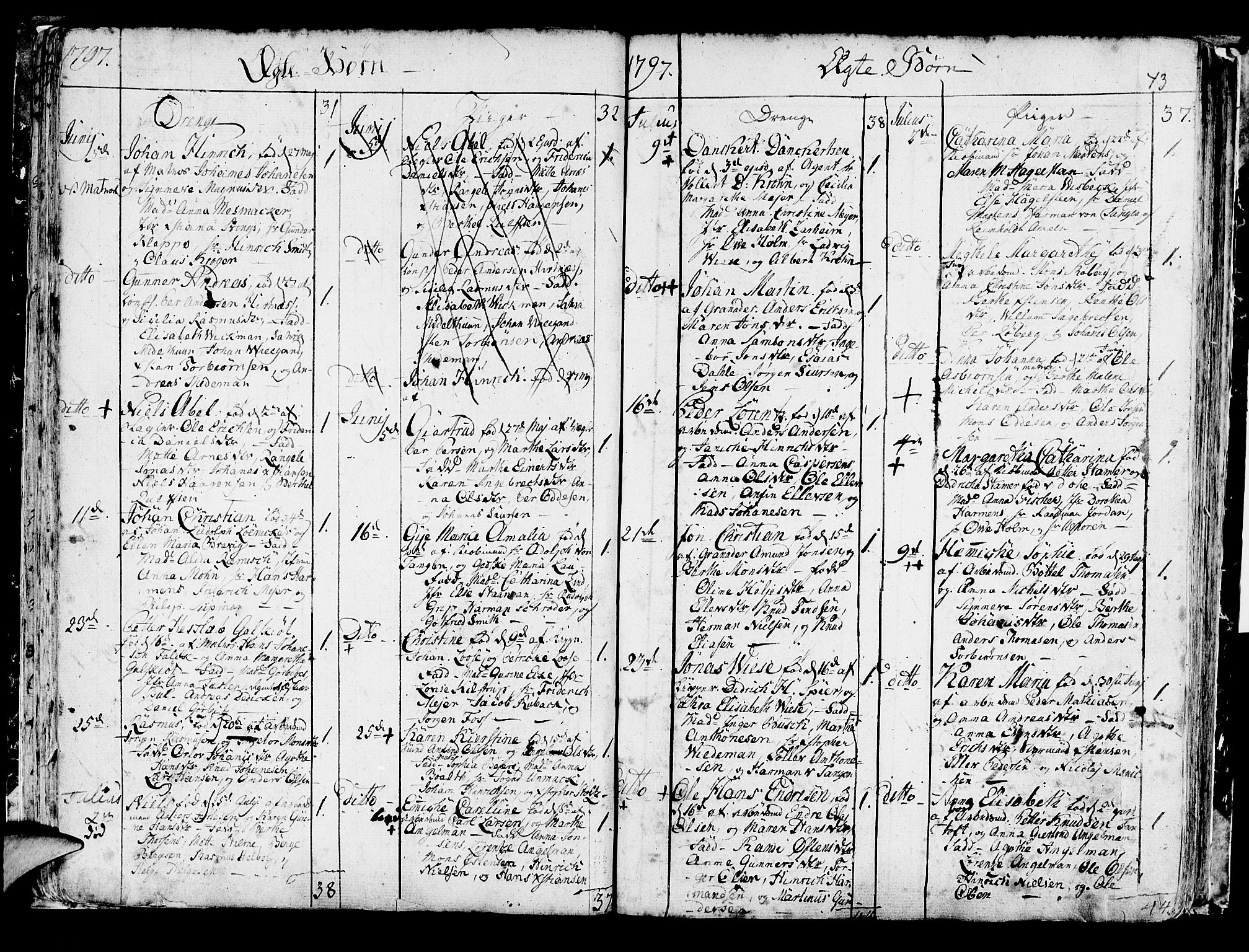 Korskirken sokneprestembete, SAB/A-76101/H/Haa/L0006: Parish register (official) no. A 6, 1790-1820, p. 43