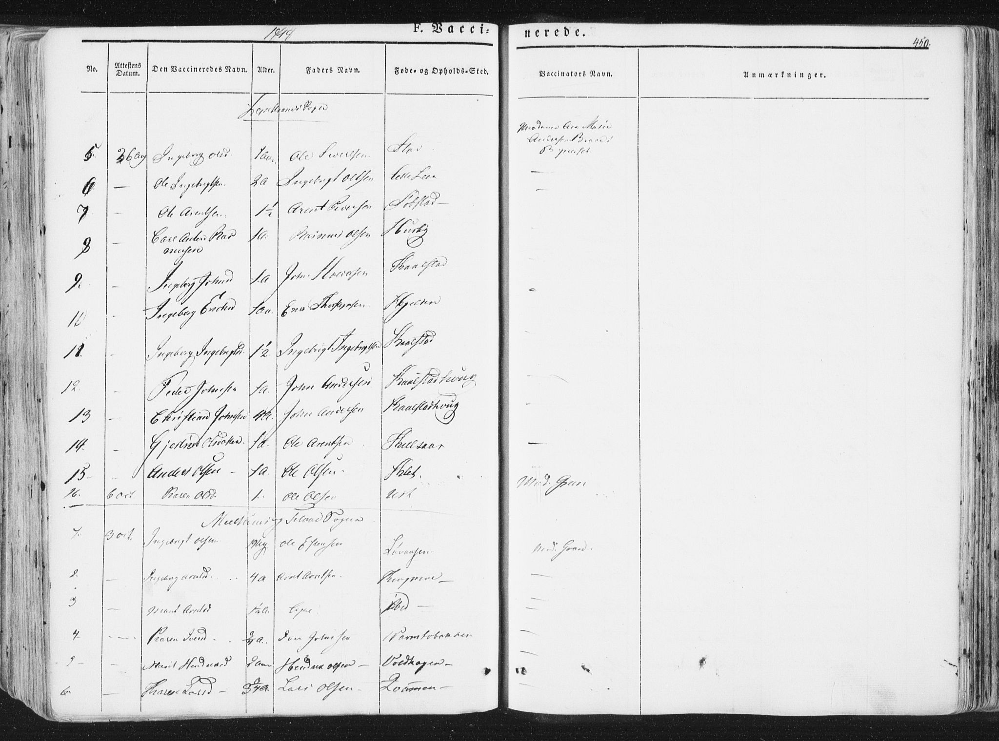 Ministerialprotokoller, klokkerbøker og fødselsregistre - Sør-Trøndelag, AV/SAT-A-1456/691/L1074: Parish register (official) no. 691A06, 1842-1852, p. 450