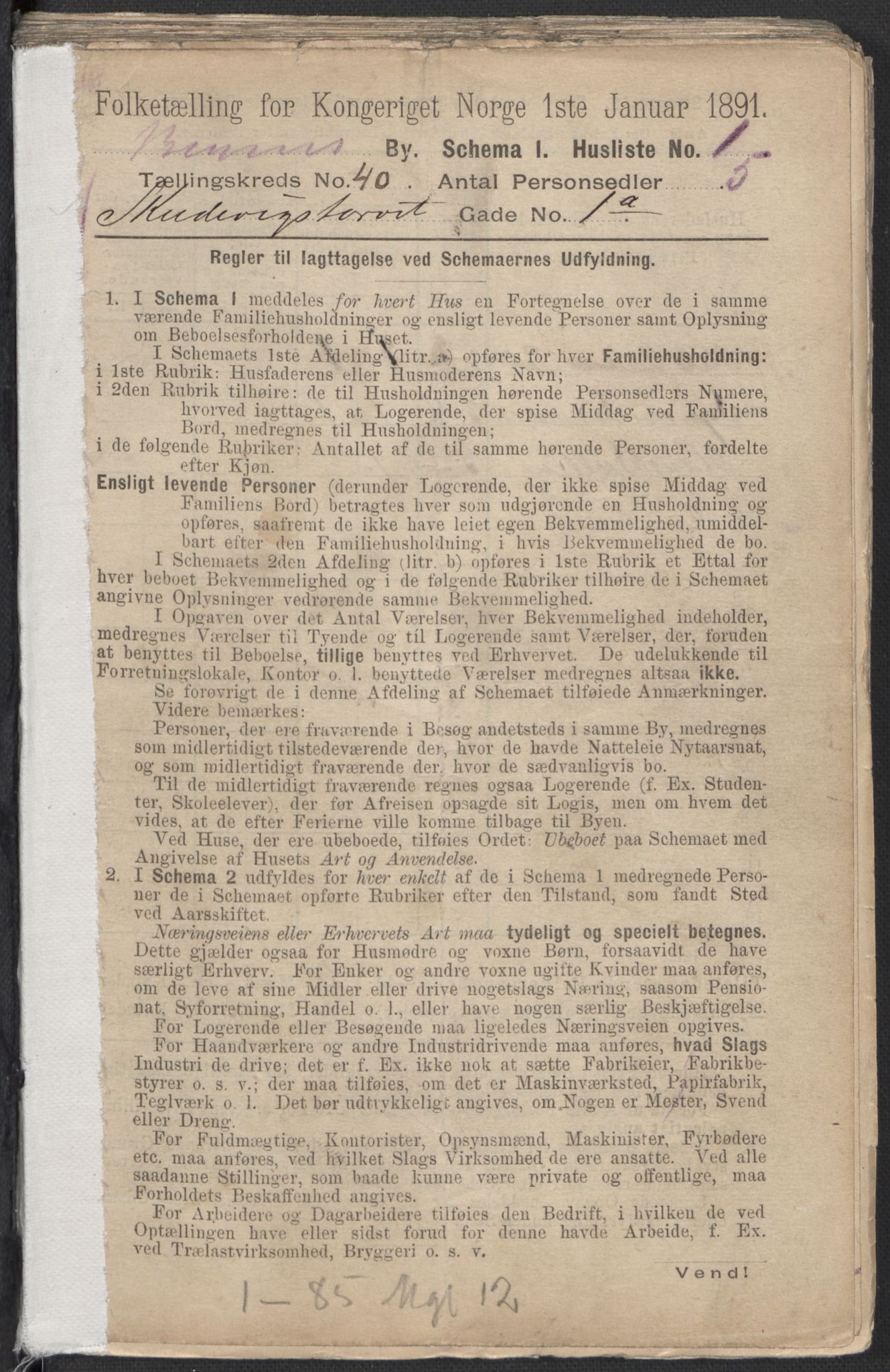 RA, 1891 Census for 1301 Bergen, 1891, p. 6739