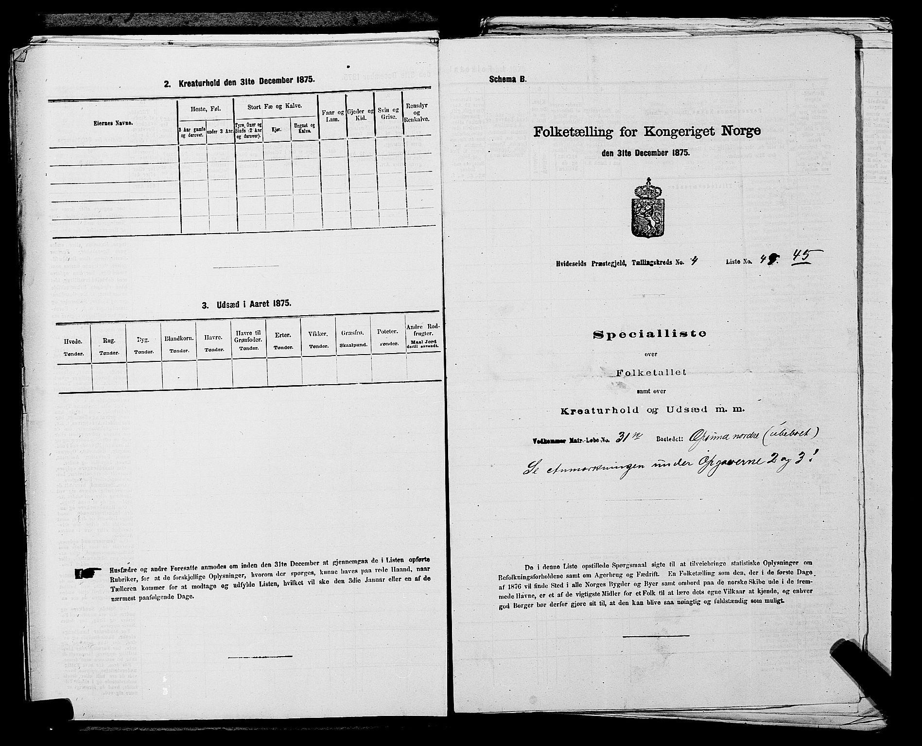 SAKO, 1875 census for 0829P Kviteseid, 1875, p. 473