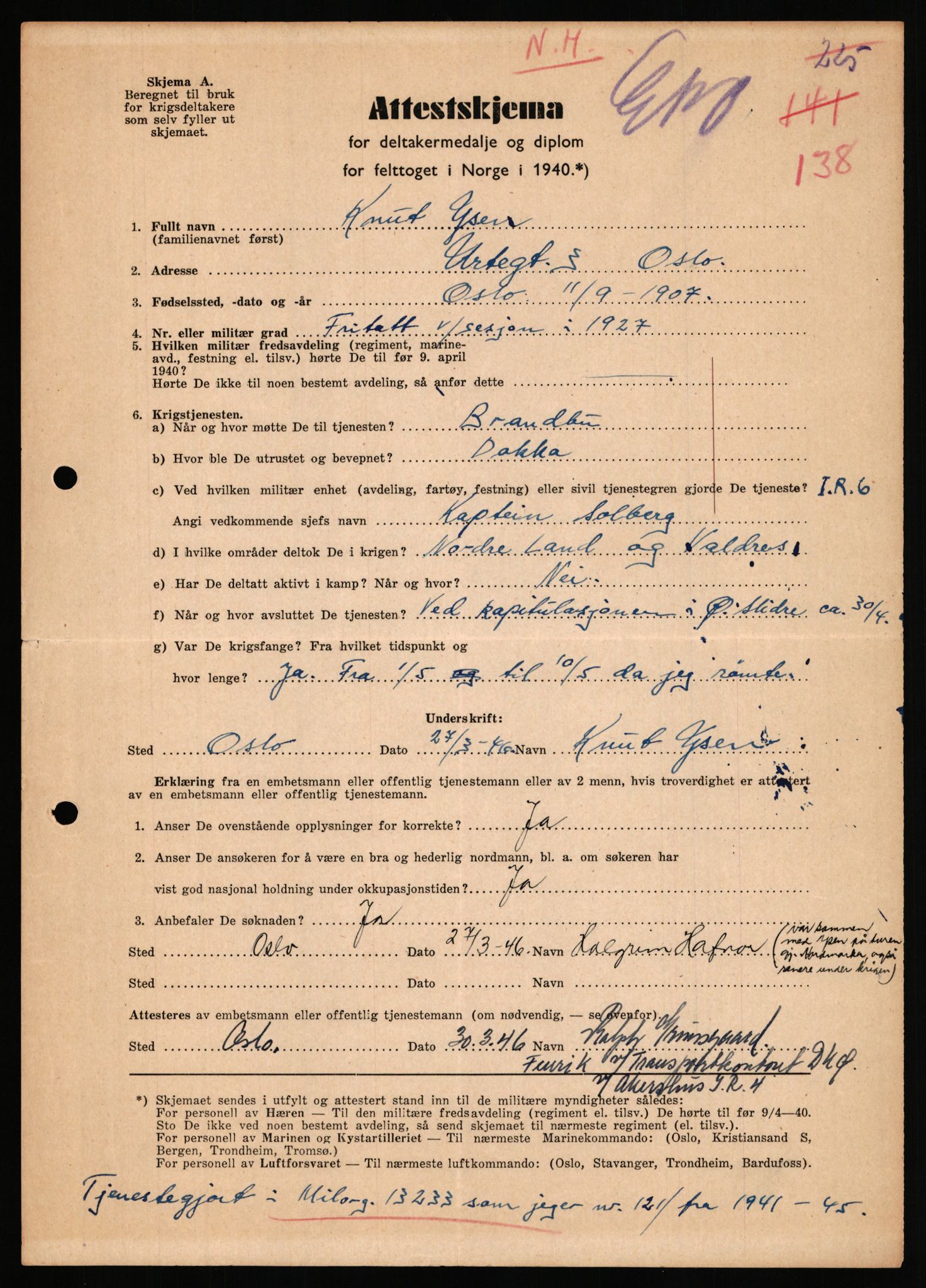 Forsvaret, Jegerkorpset infanteriregiment nr. 2 (IR 2), AV/RA-RAFA-3155/D/Da/L0178: --, 1945-1950, p. 1840