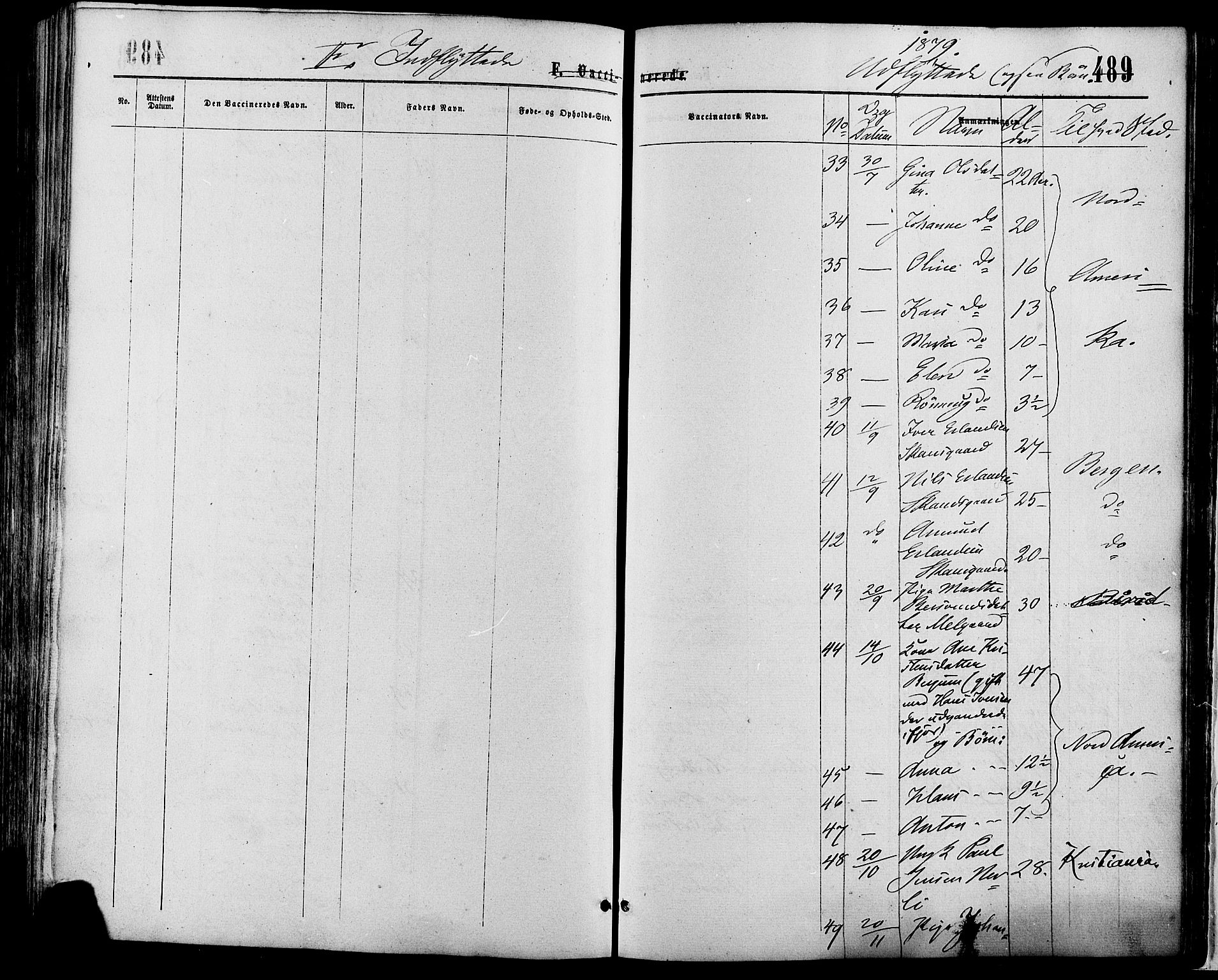Sør-Fron prestekontor, SAH/PREST-010/H/Ha/Haa/L0002: Parish register (official) no. 2, 1864-1880, p. 489