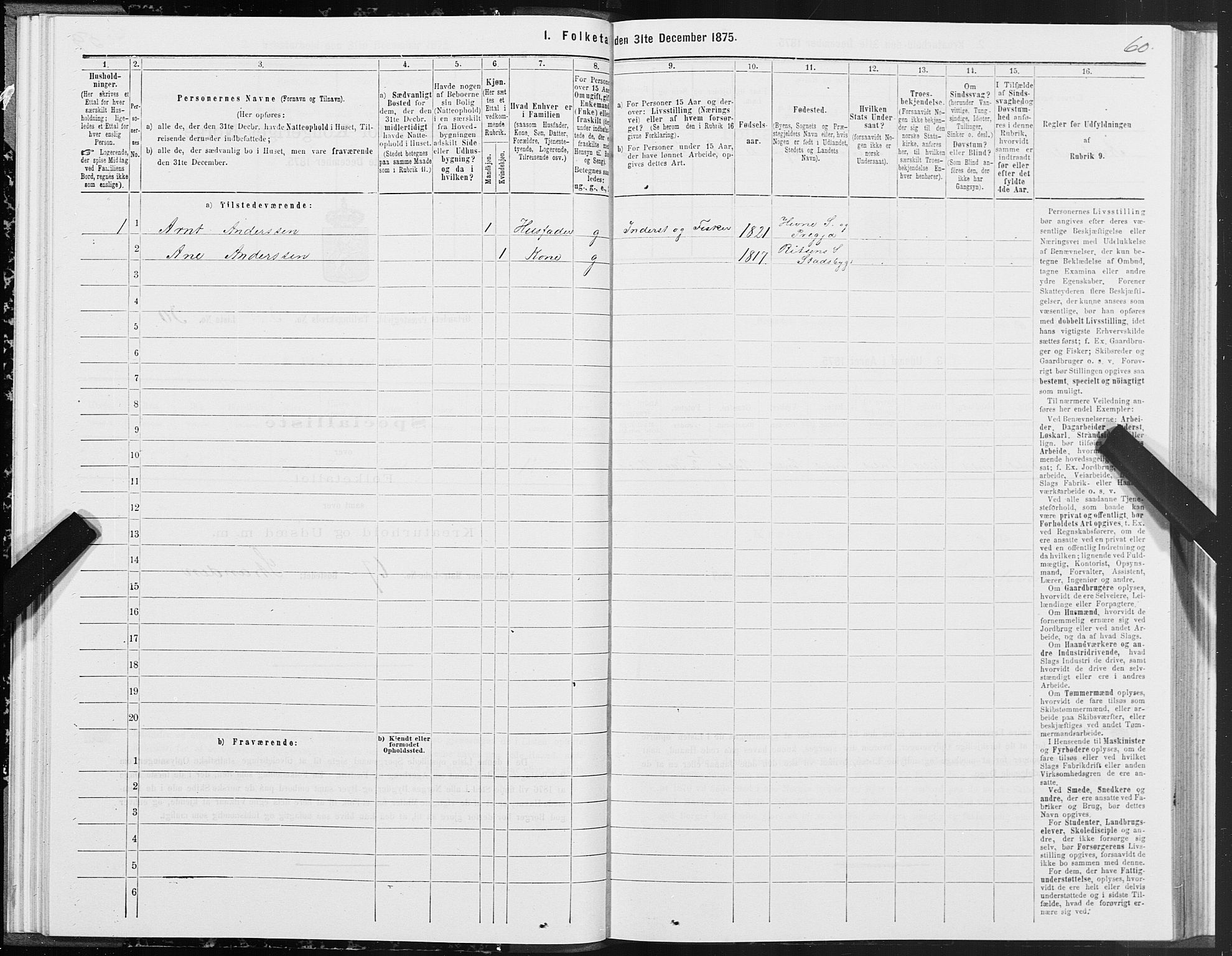 SAT, 1875 census for 1621P Ørland, 1875, p. 2060