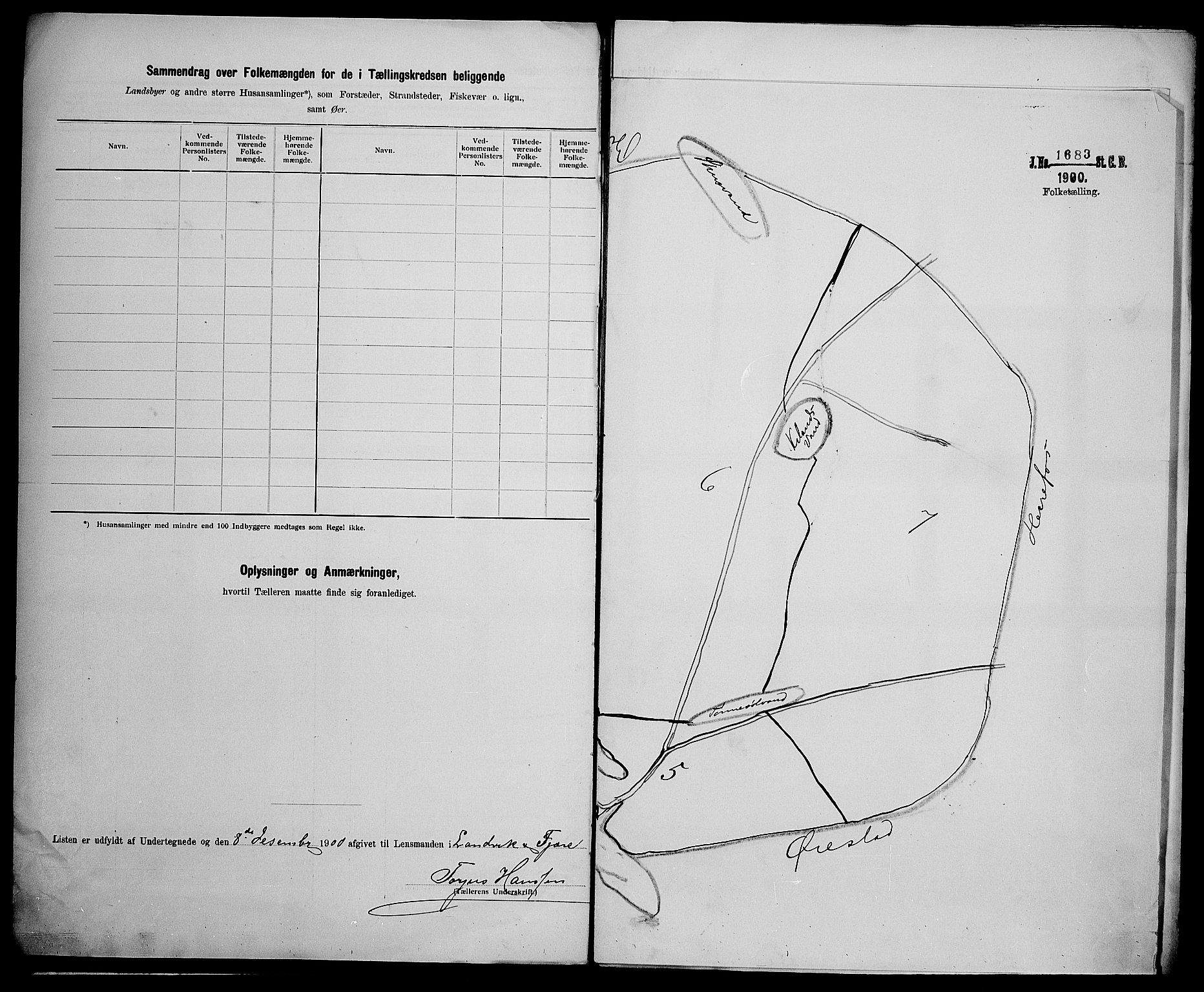 SAK, 1900 census for Landvik, 1900, p. 18