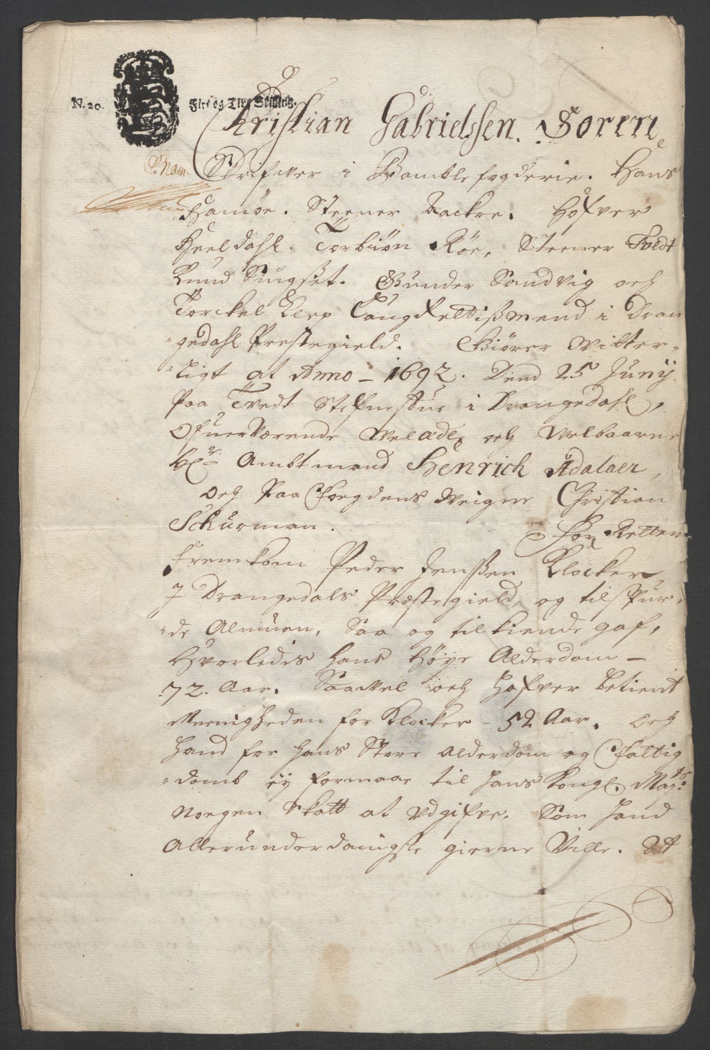 Rentekammeret inntil 1814, Reviderte regnskaper, Fogderegnskap, AV/RA-EA-4092/R34/L2053: Fogderegnskap Bamble, 1693, p. 308