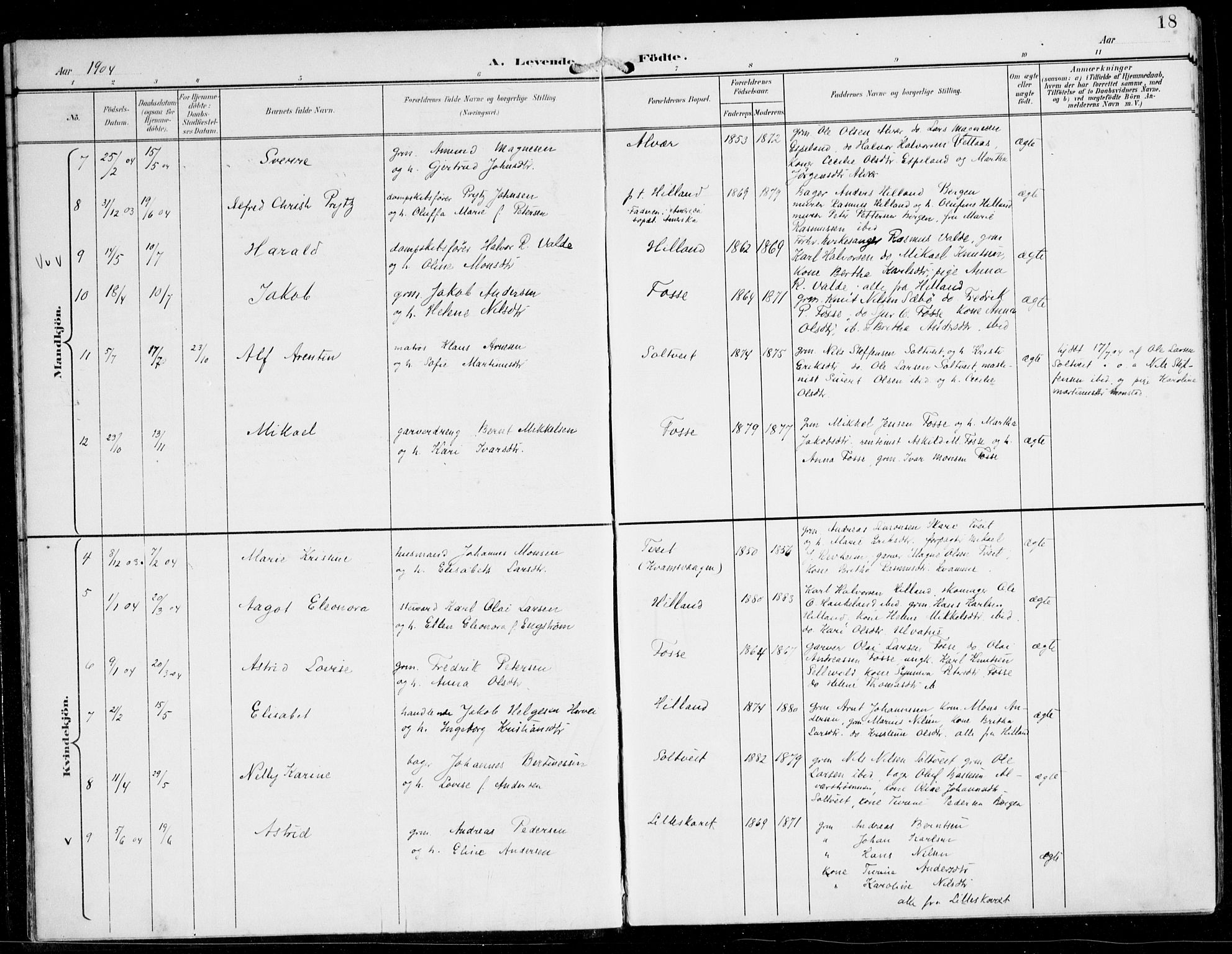 Alversund Sokneprestembete, SAB/A-73901/H/Ha/Haa/Haaa/L0003: Parish register (official) no. A 3, 1897-1926, p. 18