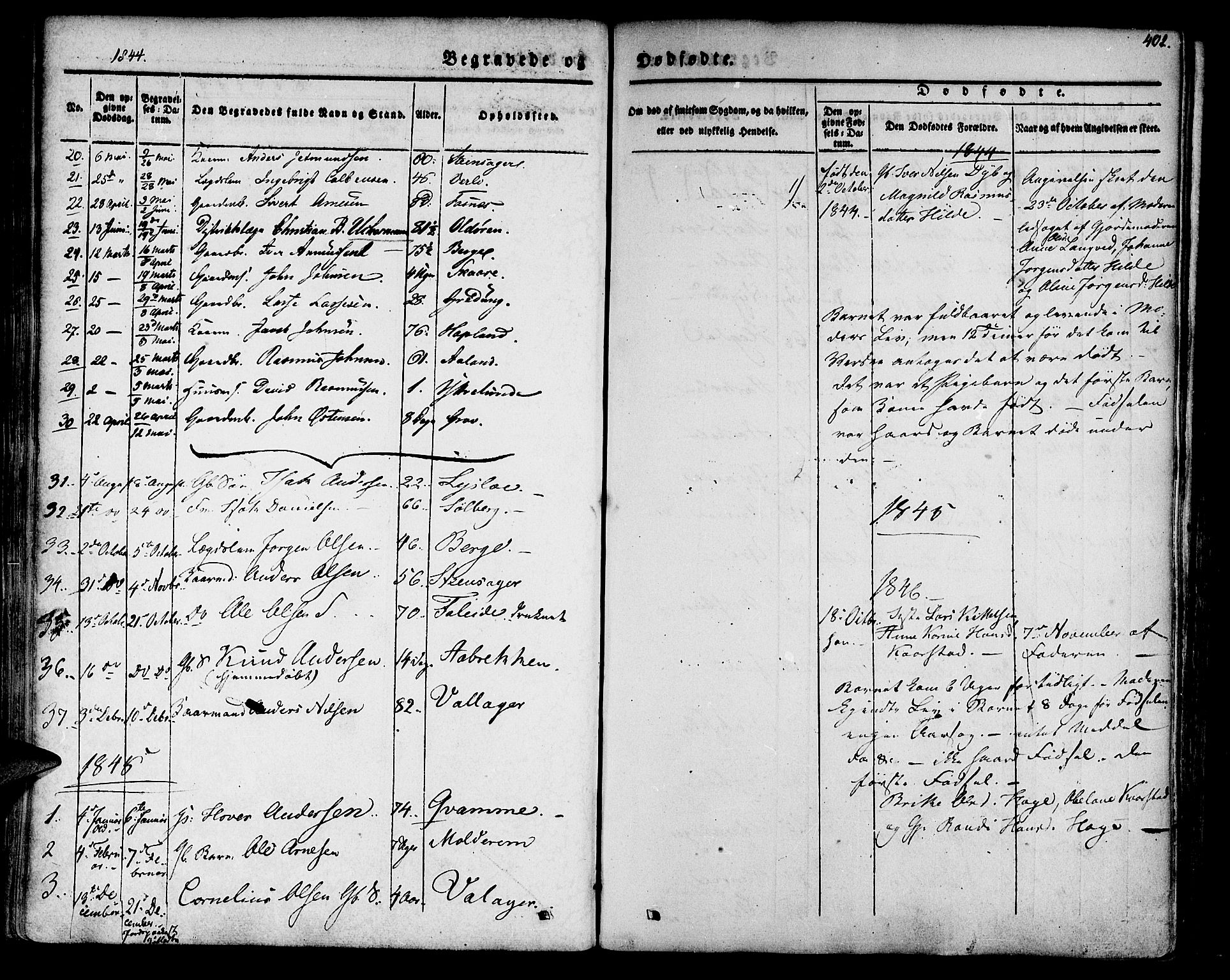 Innvik sokneprestembete, SAB/A-80501: Parish register (official) no. A 4II, 1832-1846, p. 402