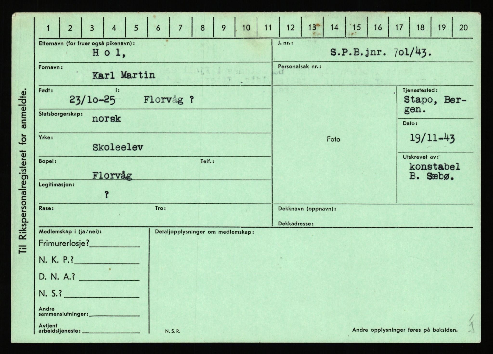 Statspolitiet - Hovedkontoret / Osloavdelingen, AV/RA-S-1329/C/Ca/L0007: Hol - Joelsen, 1943-1945, p. 2