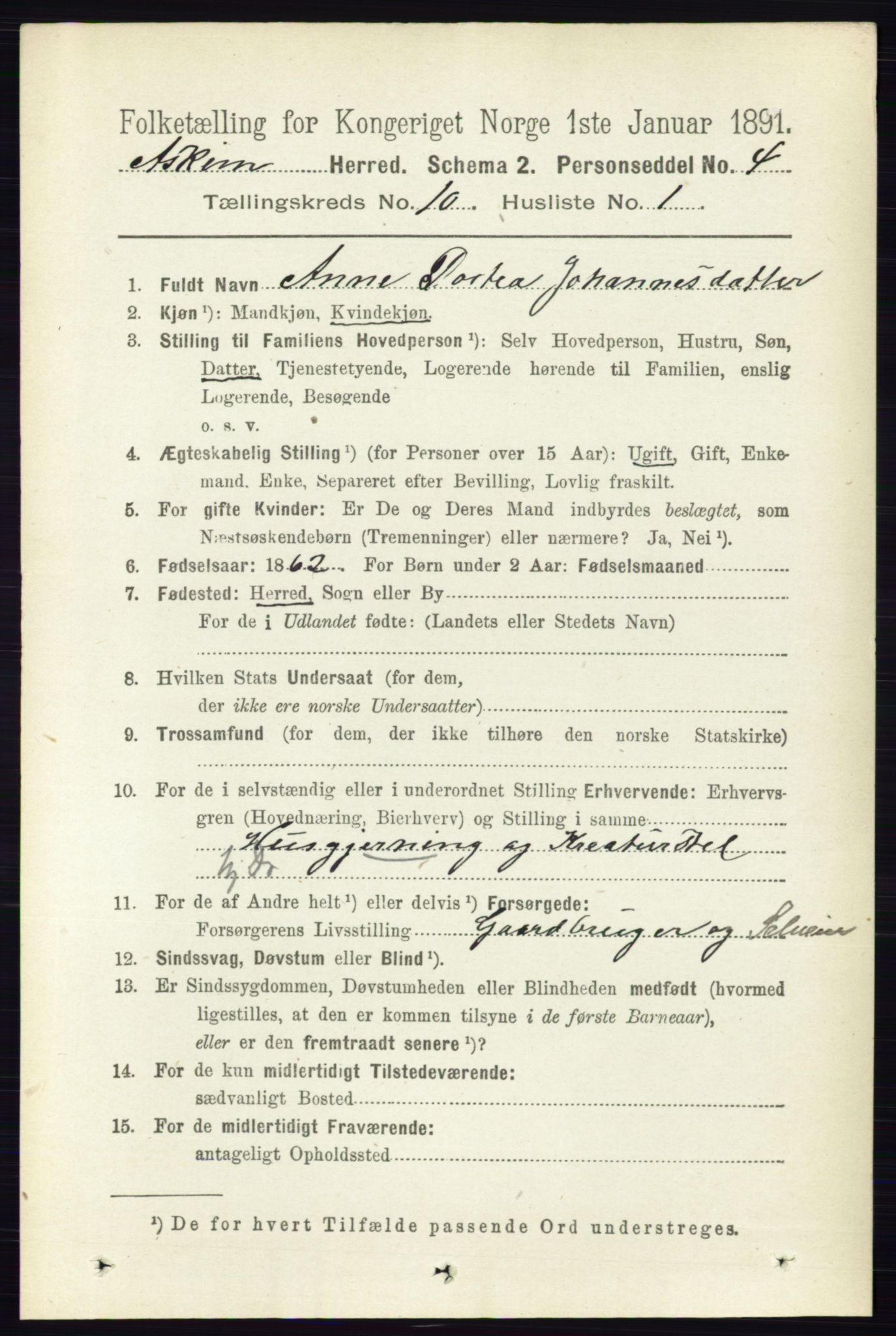 RA, 1891 census for 0124 Askim, 1891, p. 1610