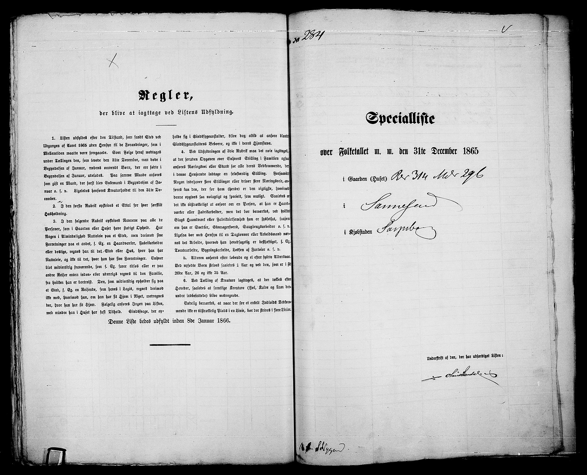 RA, 1865 census for Sarpsborg, 1865, p. 575