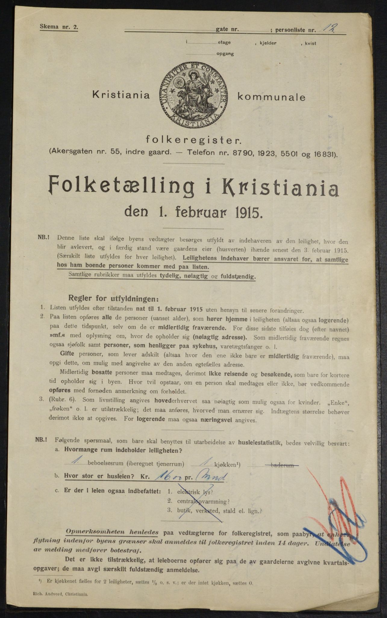 OBA, Municipal Census 1915 for Kristiania, 1915, p. 58980