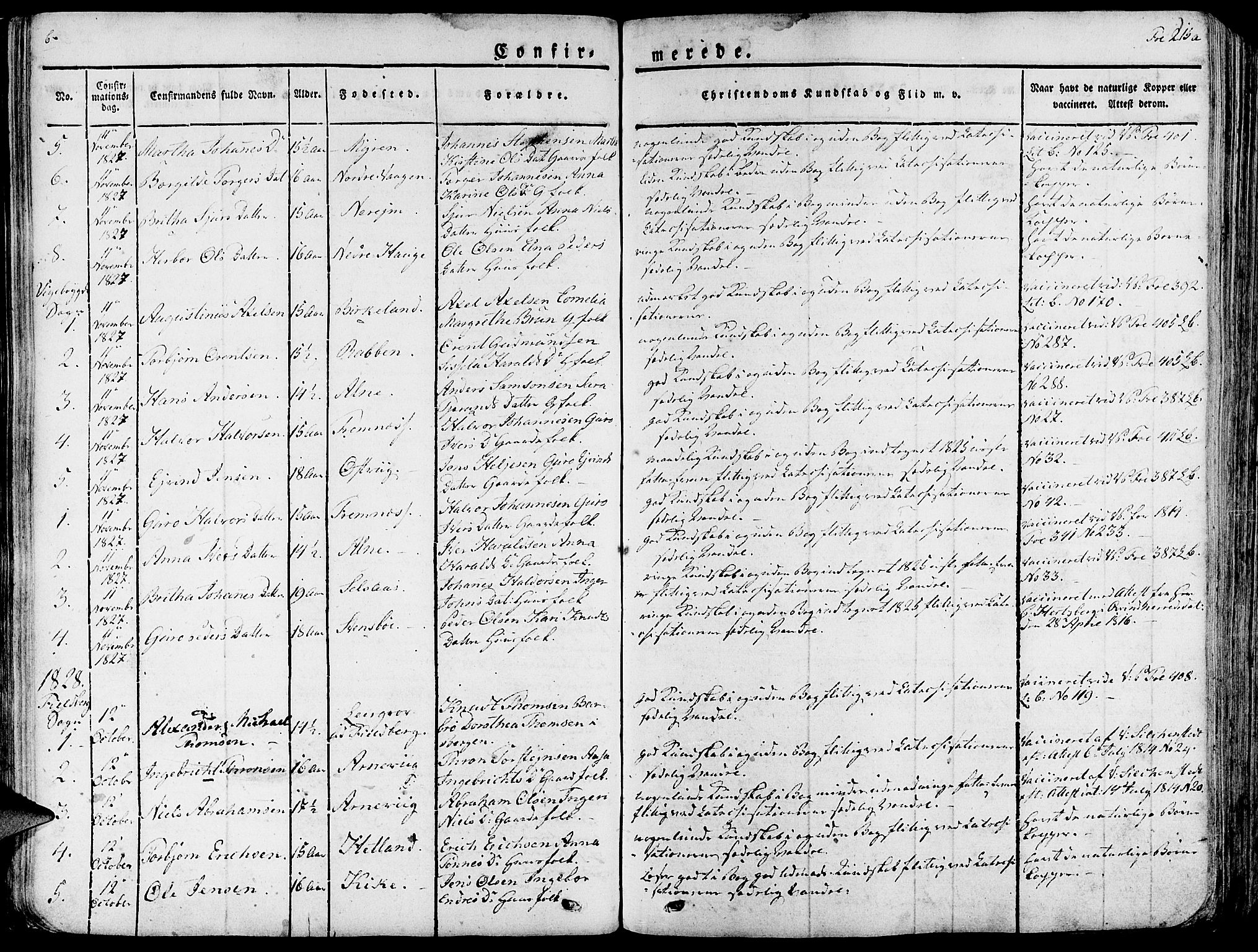 Fjelberg sokneprestembete, SAB/A-75201/H/Haa: Parish register (official) no. A 5, 1822-1834, p. 215
