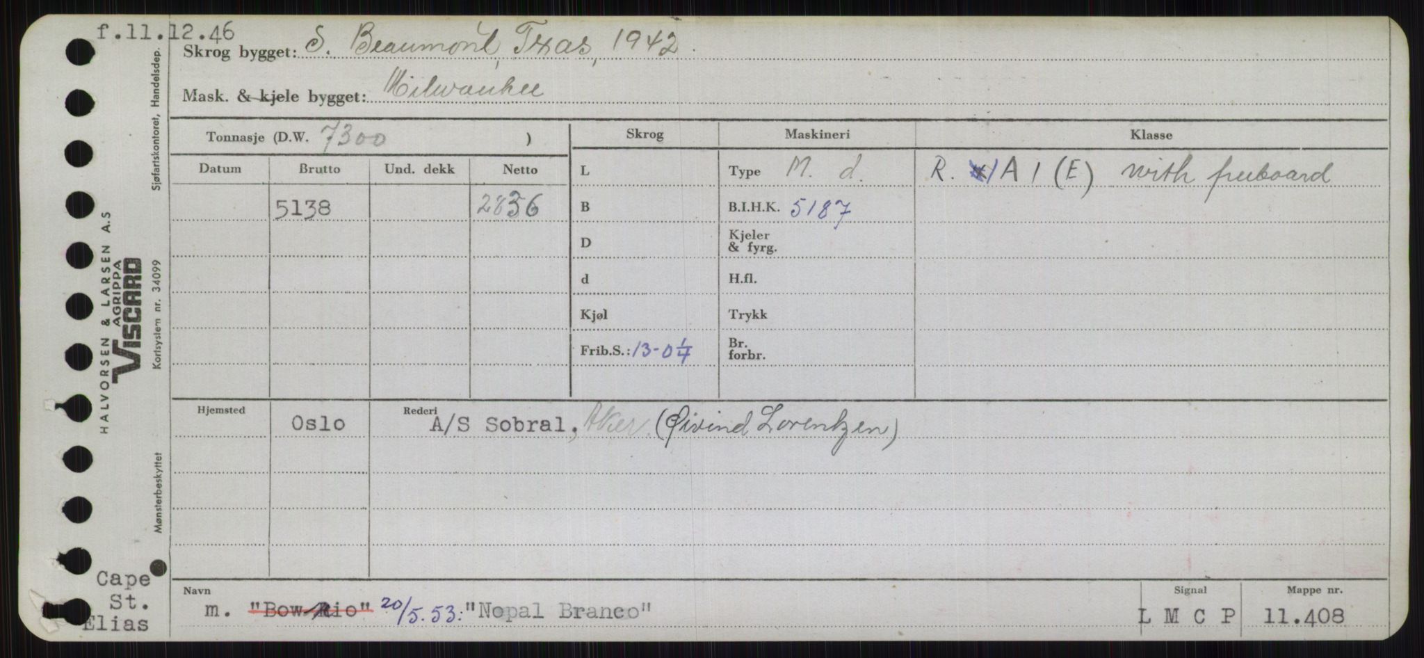 Sjøfartsdirektoratet med forløpere, Skipsmålingen, RA/S-1627/H/Hb/L0003: Fartøy, I-N, p. 411