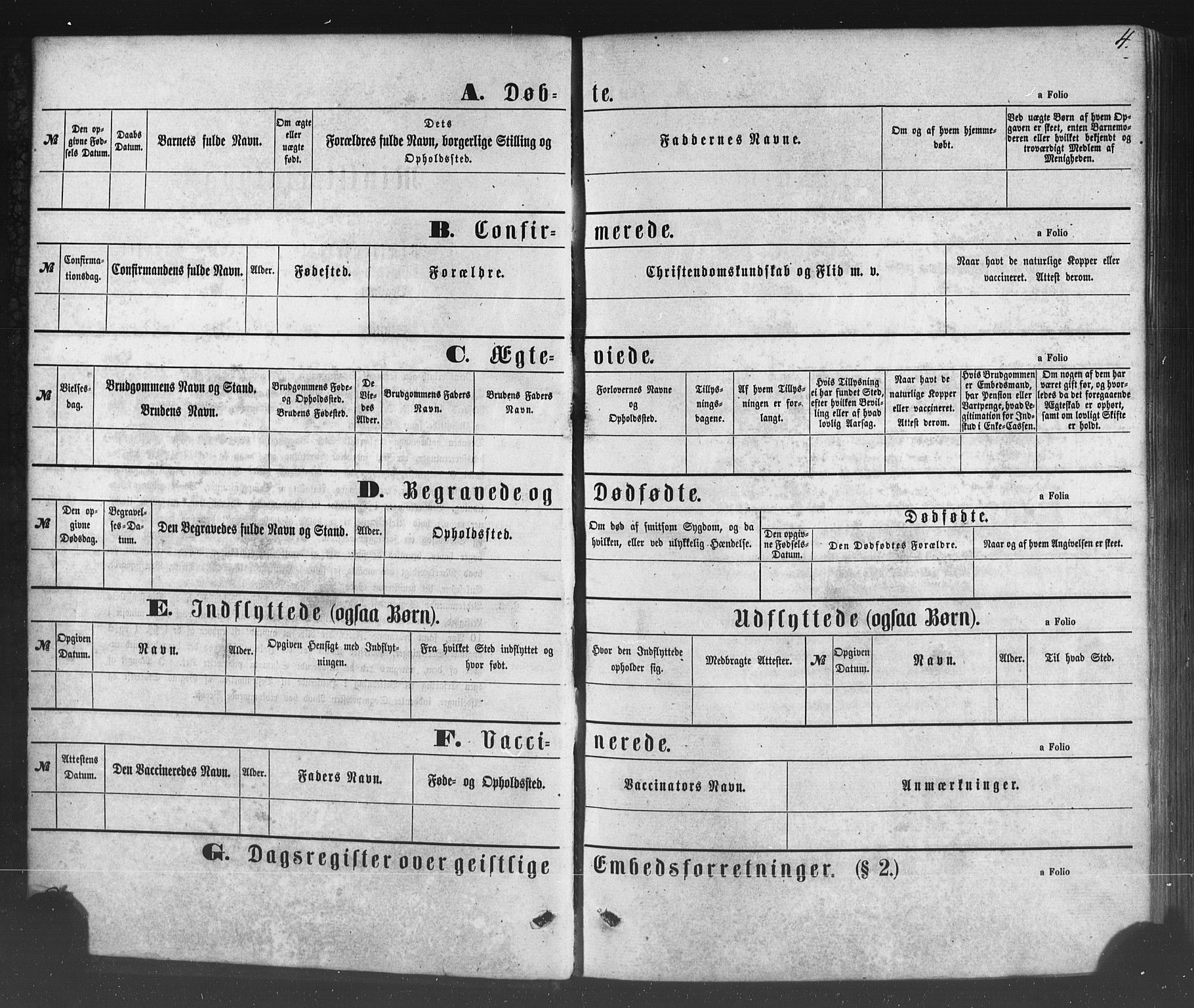 Fødselsstiftelsens sokneprestembete*, SAB/-: Parish register (official) no. A 1, 1863-1883, p. 4