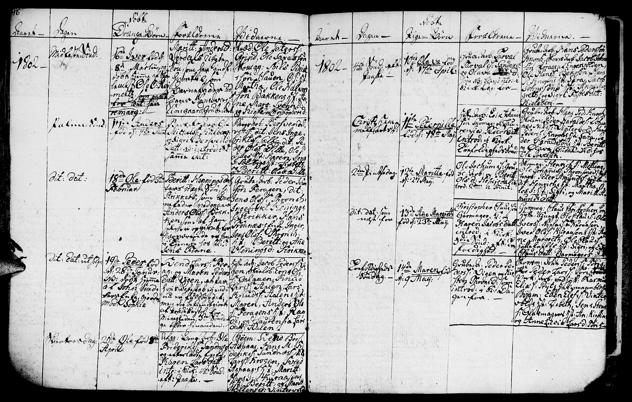 Ministerialprotokoller, klokkerbøker og fødselsregistre - Sør-Trøndelag, AV/SAT-A-1456/681/L0937: Parish register (copy) no. 681C01, 1798-1810, p. 16-17