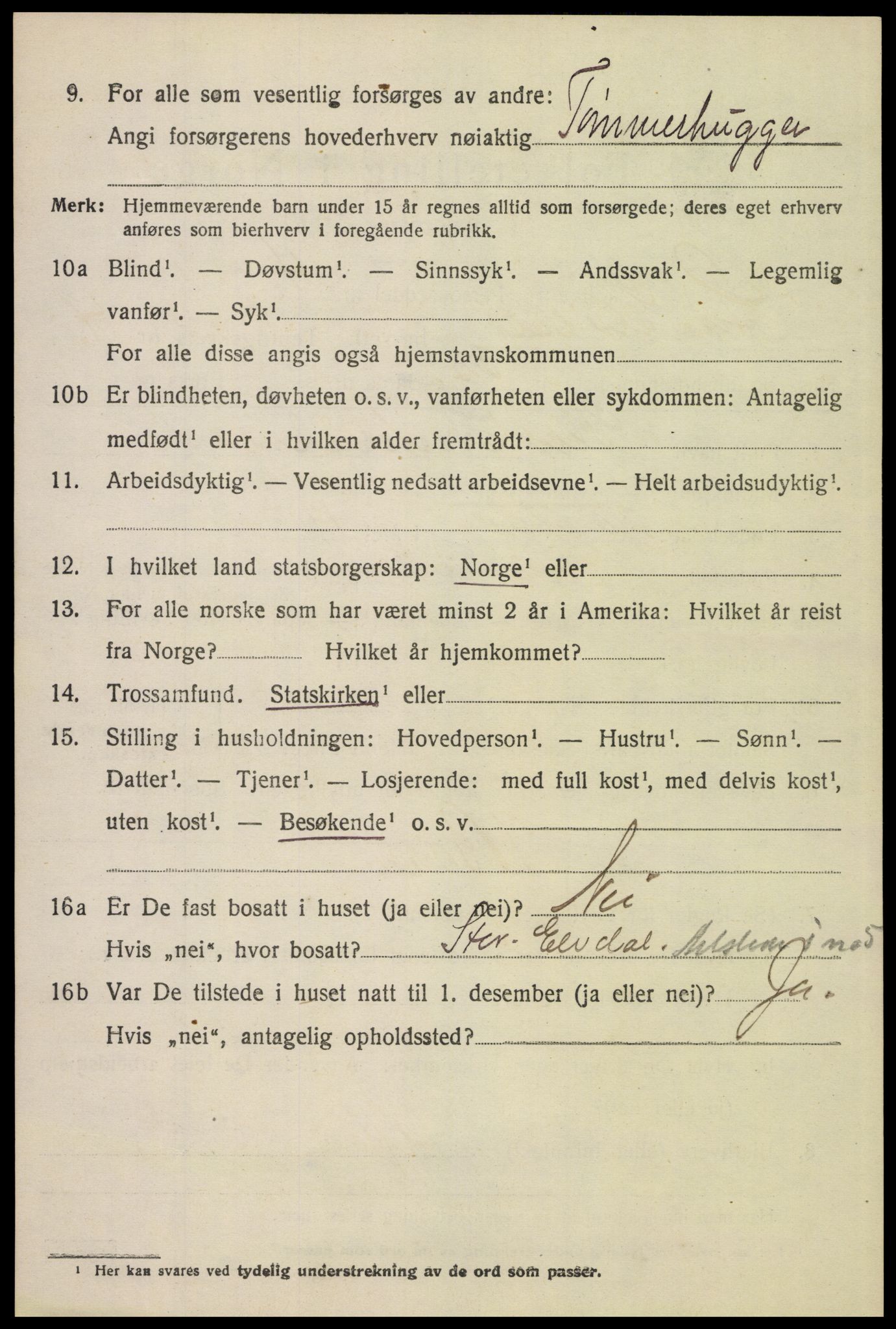 SAH, 1920 census for Stor-Elvdal, 1920, p. 3831