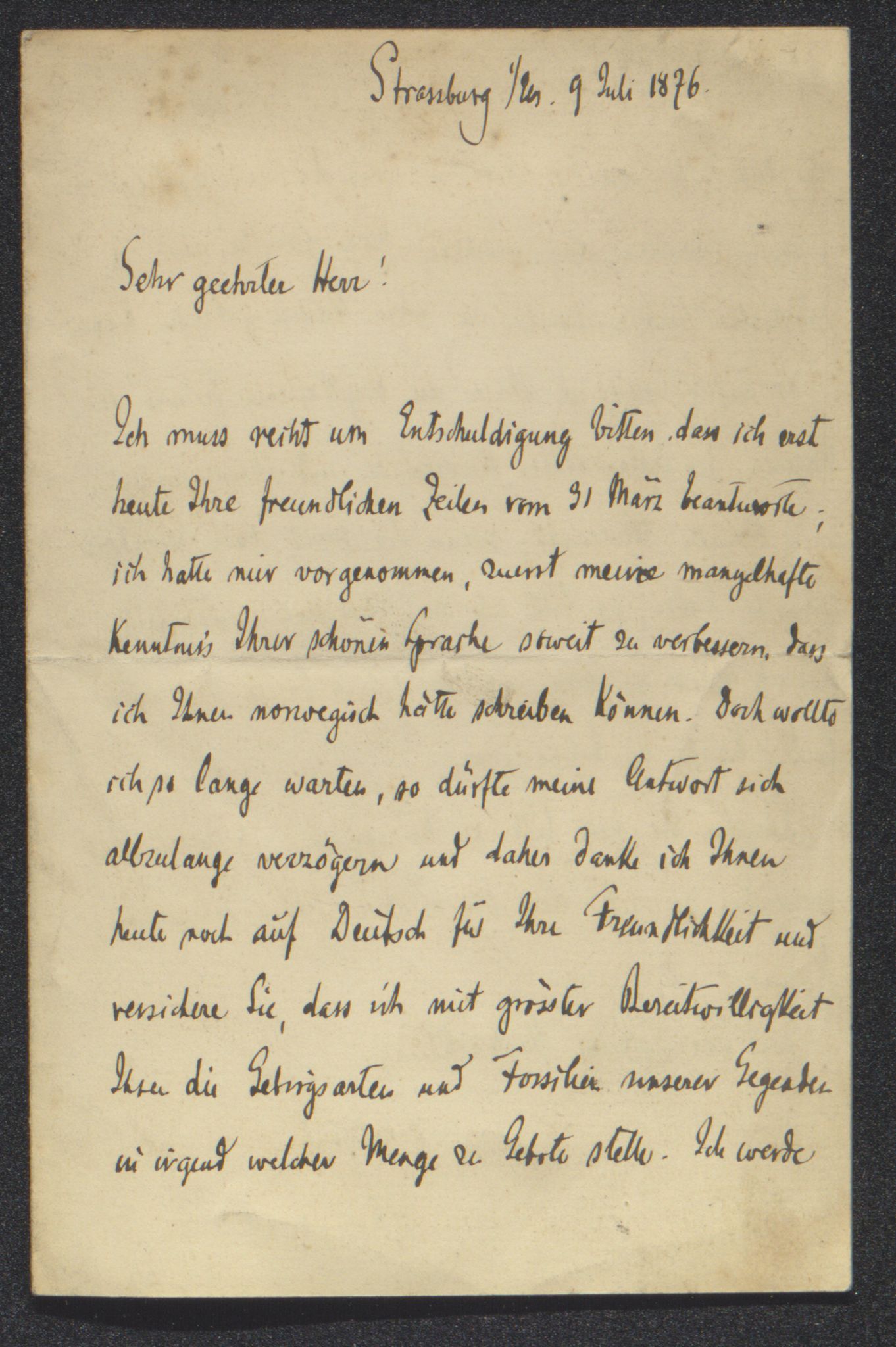 Tromsø Museum, AV/SATØ-S-0162/D/Db/L0032: Journalsaker og innkomne brev, 1872-1878, p. 394